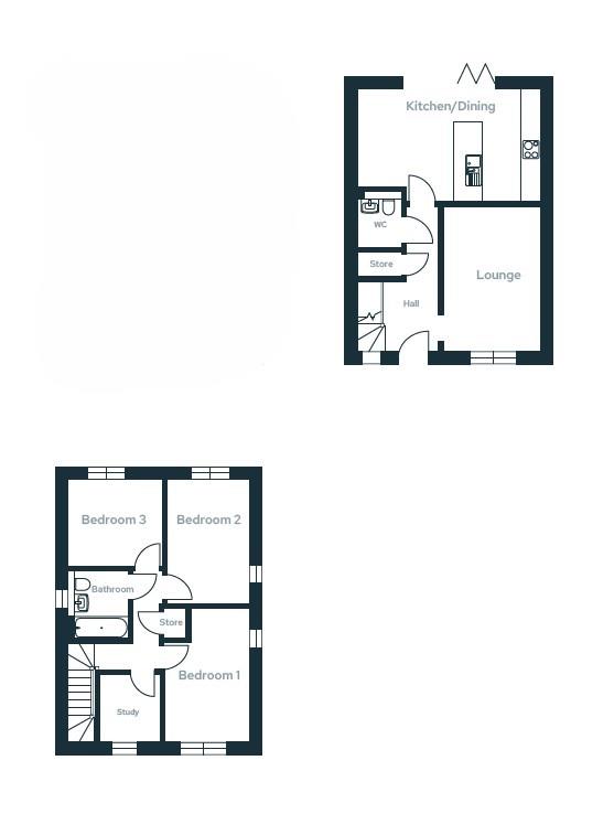 Floor plan, 3 bedroom house for sale, Wrights Lane, Sandbach, CW11