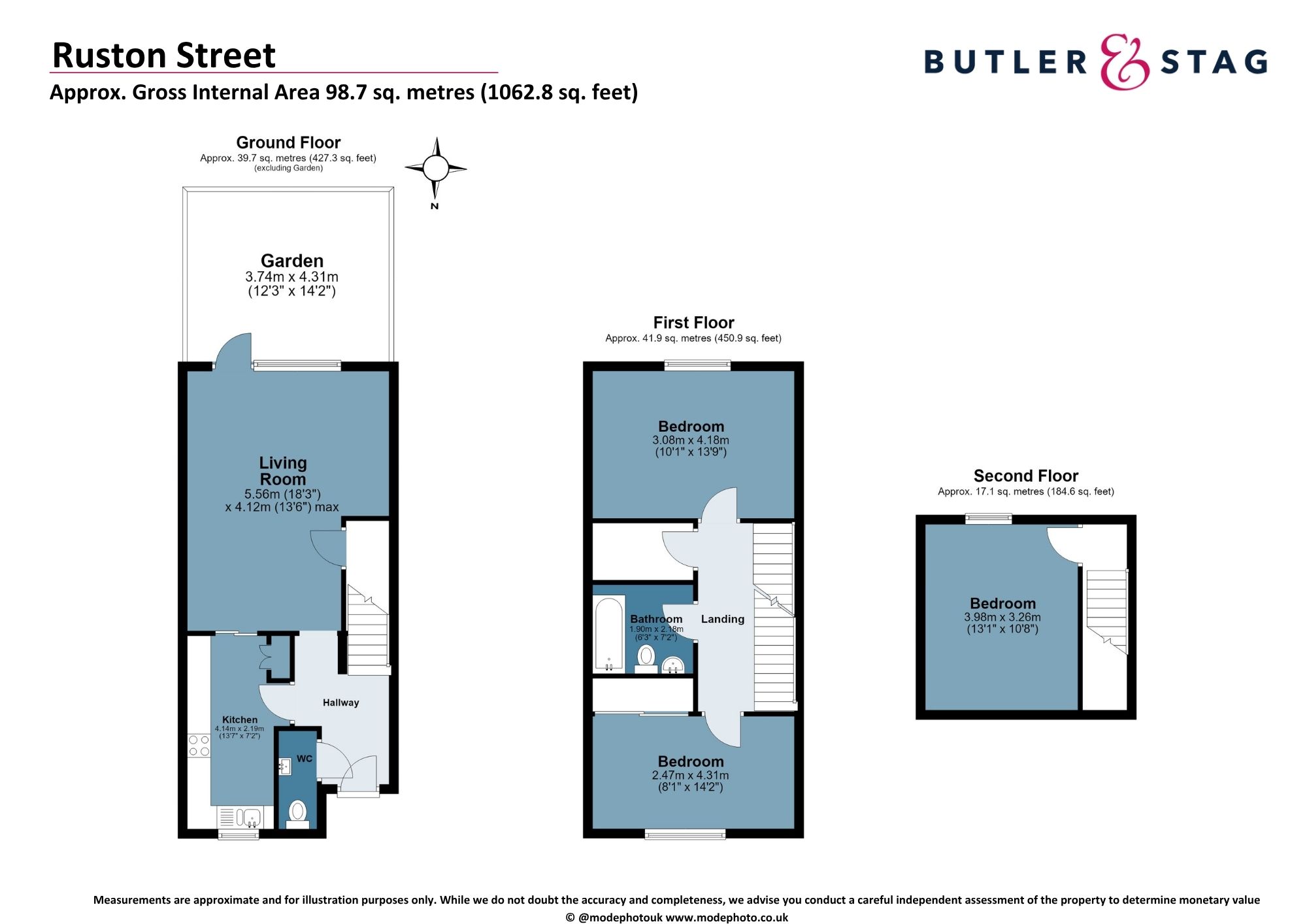 Floor plan, 3 bedroom house for sale, Ruston Street, London, E3