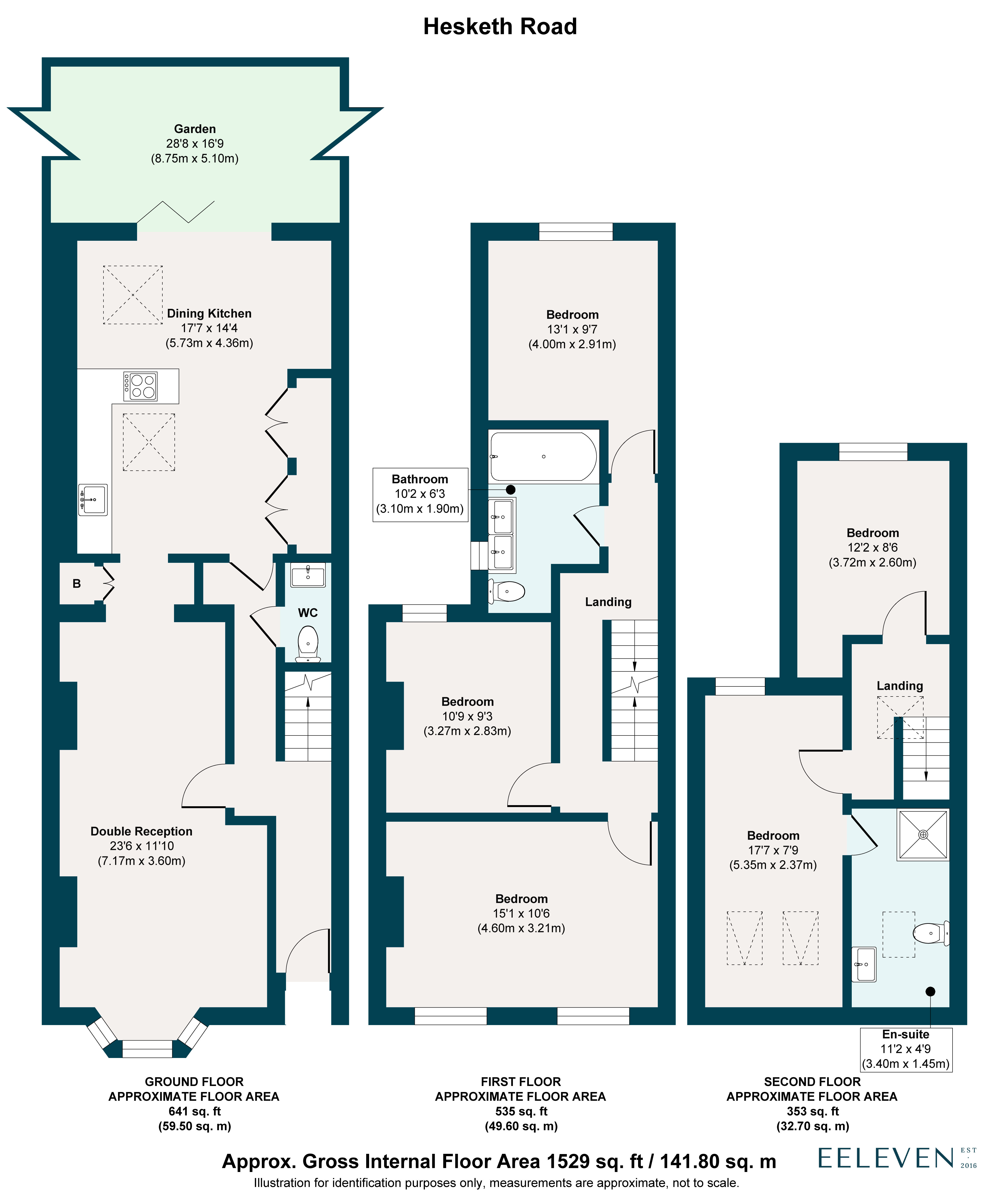 Floor plan, 5 bedroom terraced house for sale, Hesketh Road, London, E7
