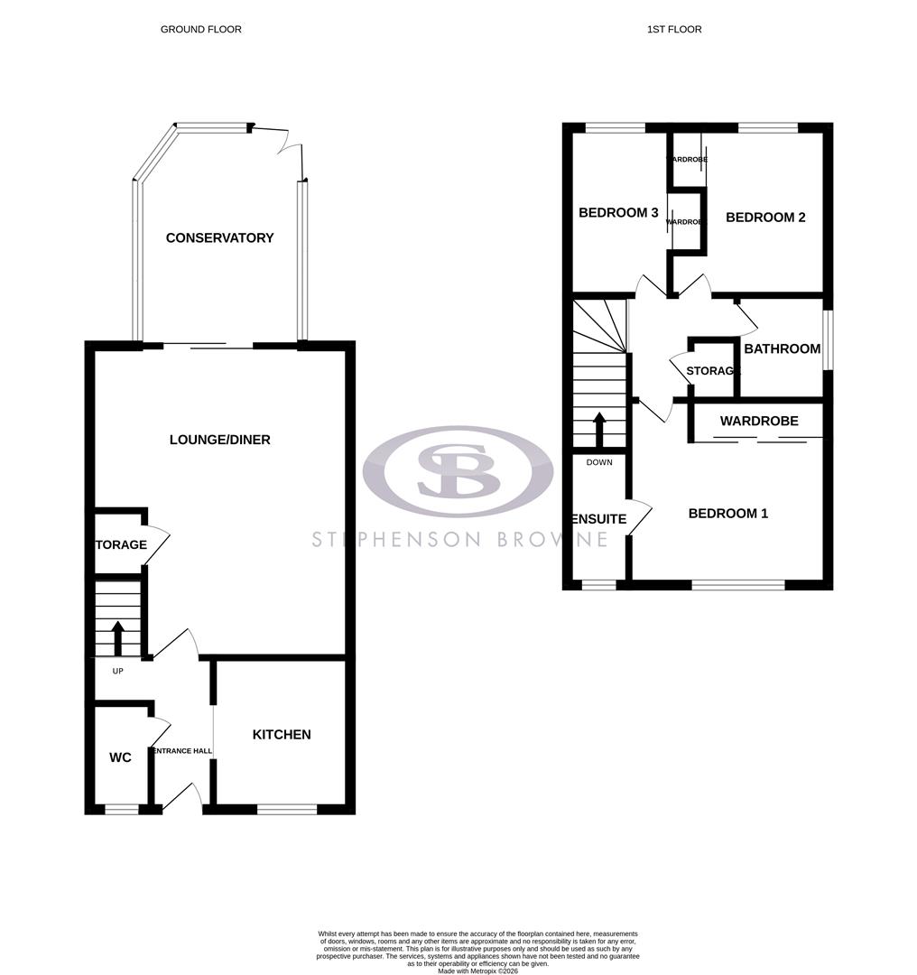 Floor plan, 3 bedroom house for sale, Wakefield Close, Crewe, CW1