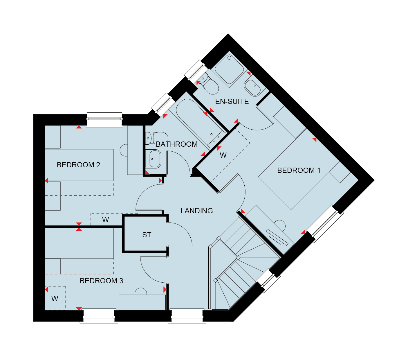 Floorplan, 3 bedroom semi detached house for sale, Plot 6 The FAIRWAY, Leicestershire, LE7