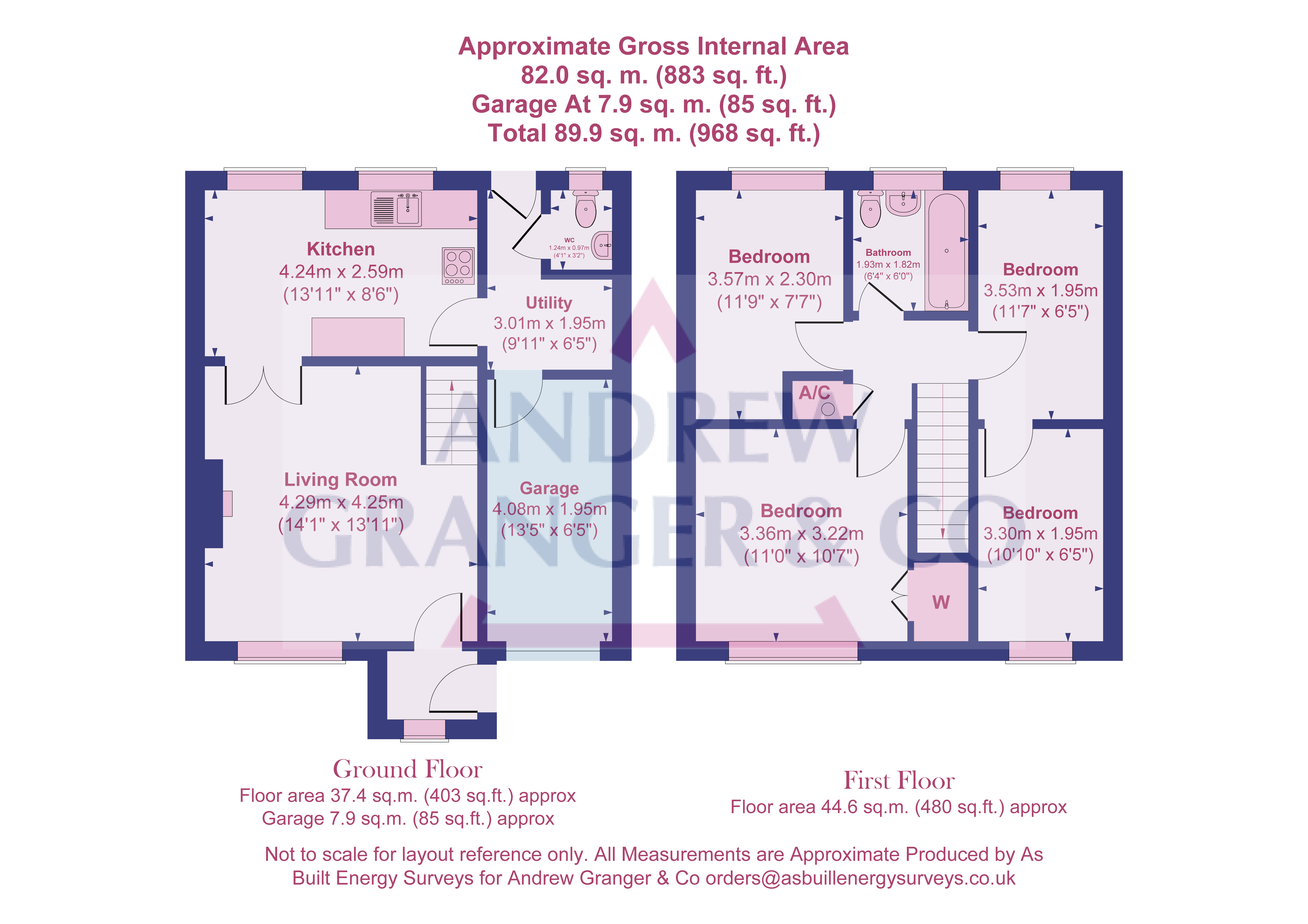 Floorplan, 4 bedroom semi detached house for sale, Kinross Crescent, Loughborough, LE11