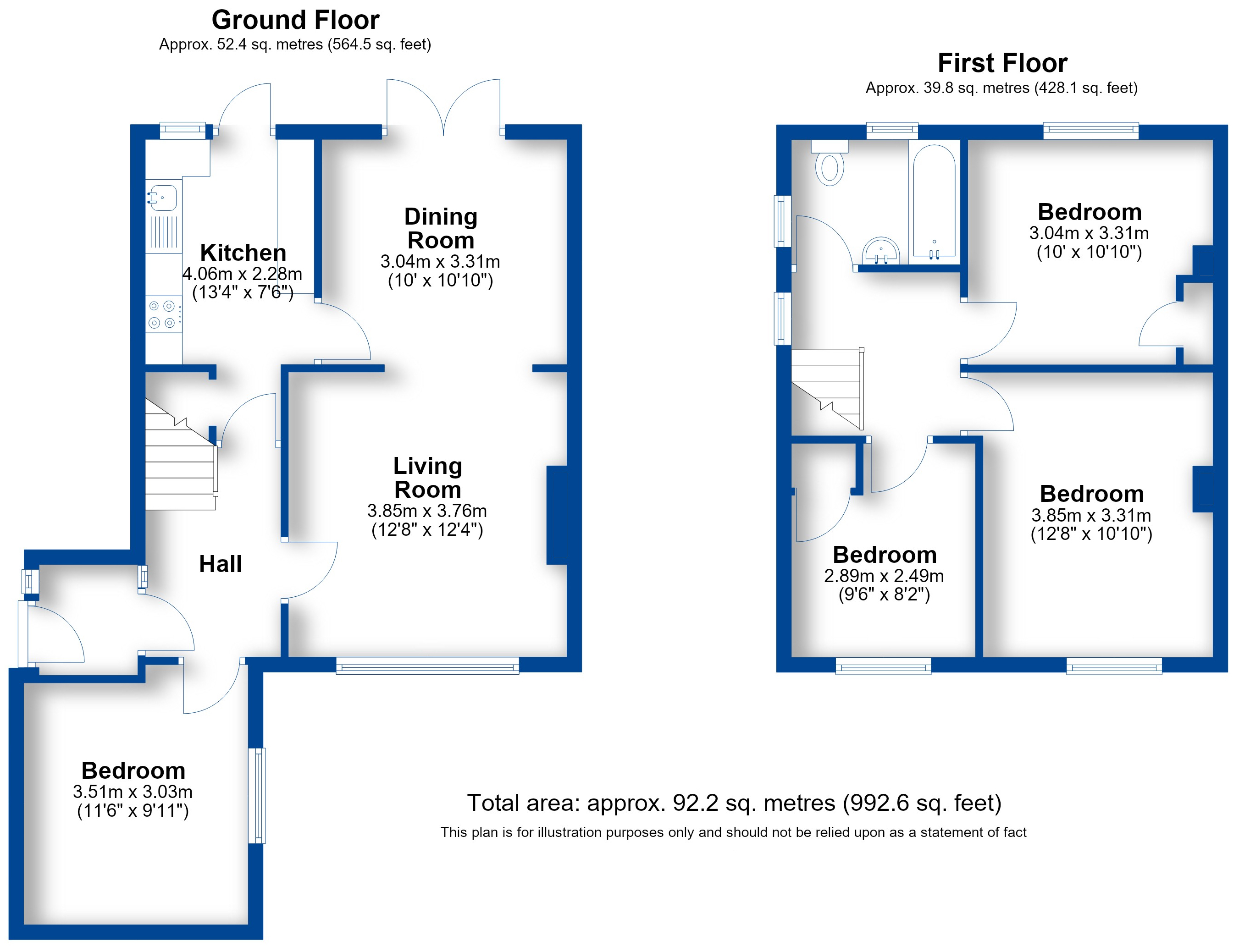 Floorplan, 4 bedroom semi detached house for sale, Chesford Crescent, Warwick, CV34