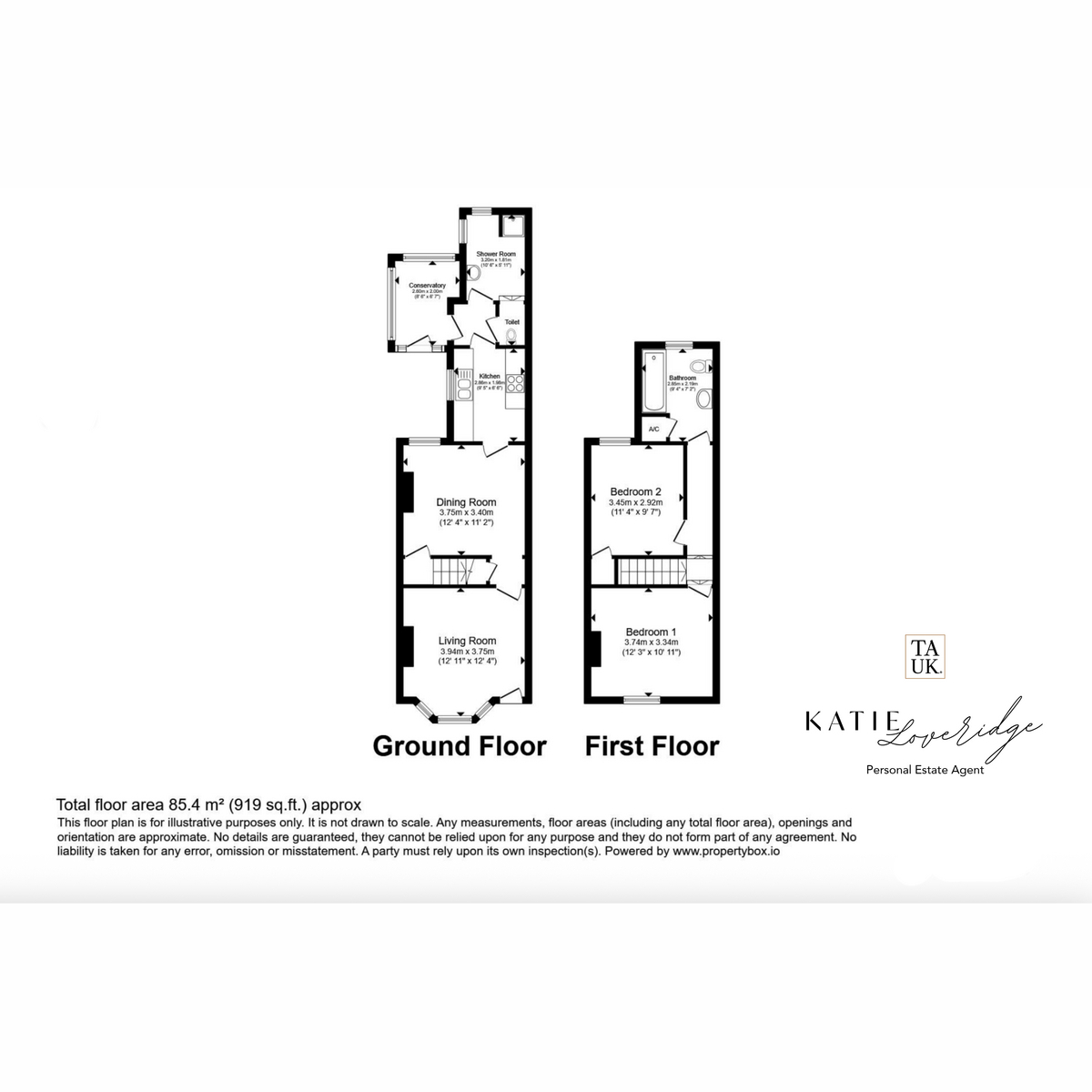 Floorplan, 2 bedroom for sale, Regent Street, Spalding, PE11
