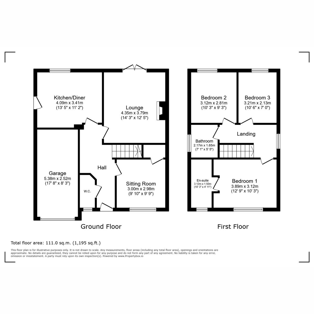 Floor plan, 3 bedroom for sale, Gwel Y Llan, Caernarfon, LL55