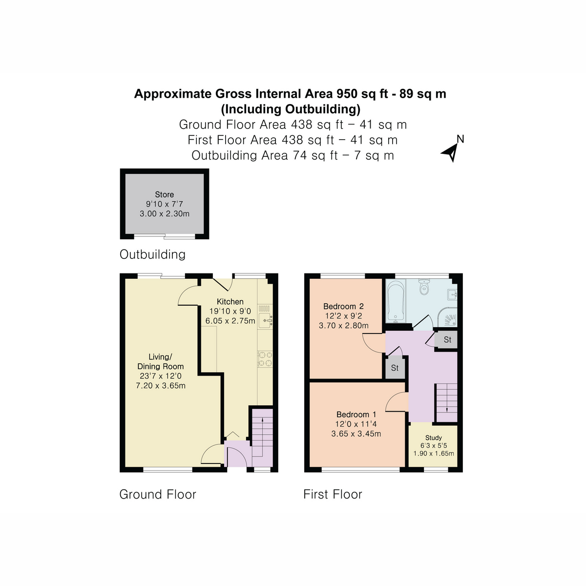 Floor plan, 2 bedroom for sale, Highlands Road, Andover, SP10