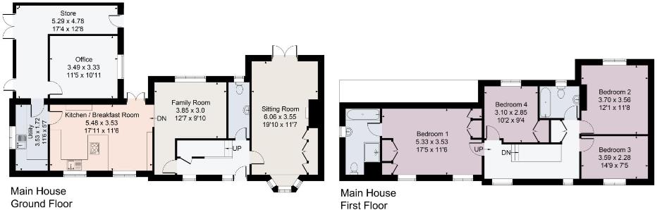 Floorplan, 4 bedroom detached cottage for sale, Kingston House 4 Back Lane, Warwick, CV35