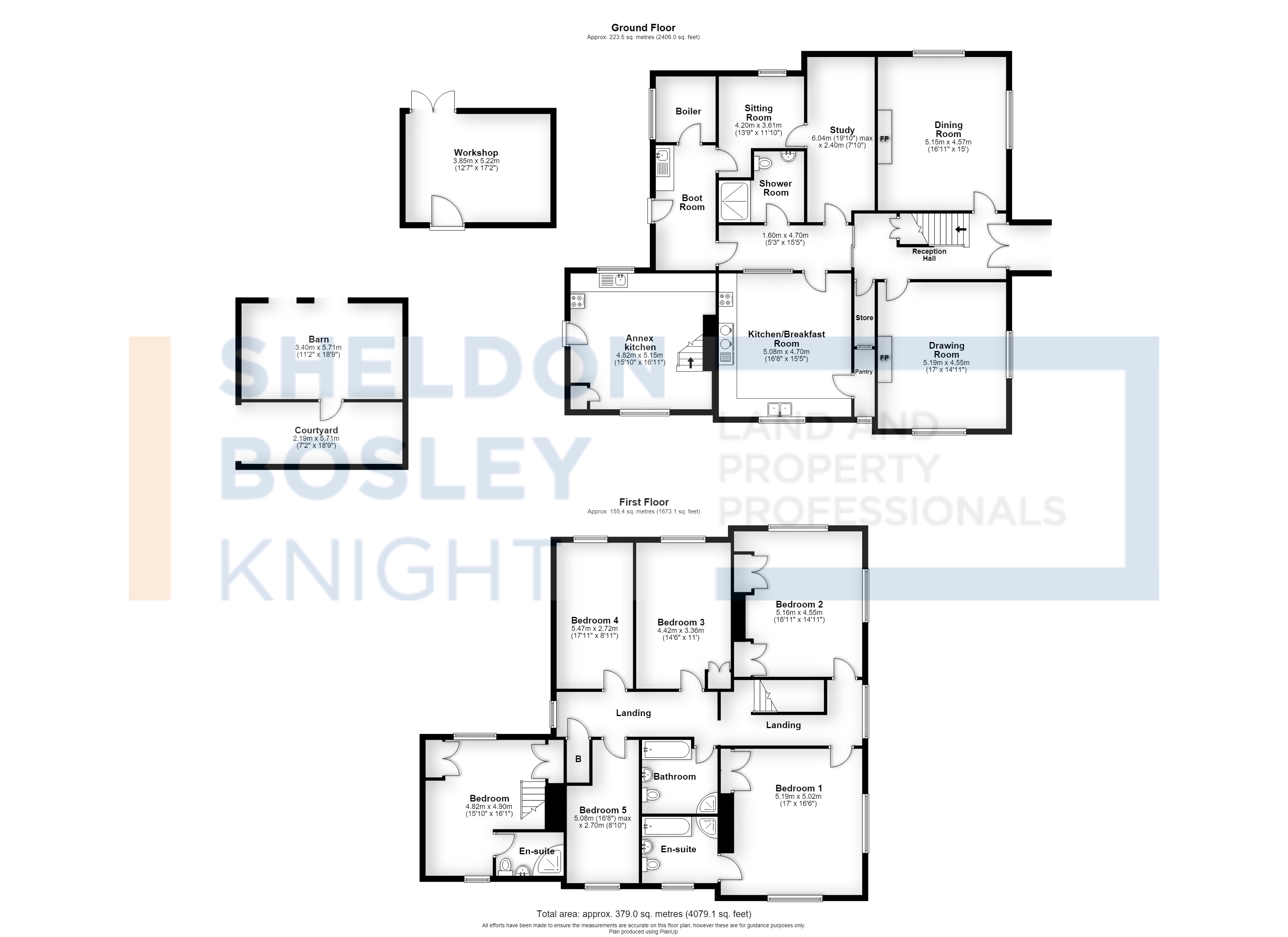 Floorplan, 6 bedroom detached house for sale, Spernal Hall Farm Spernal Lane, Studley, B80