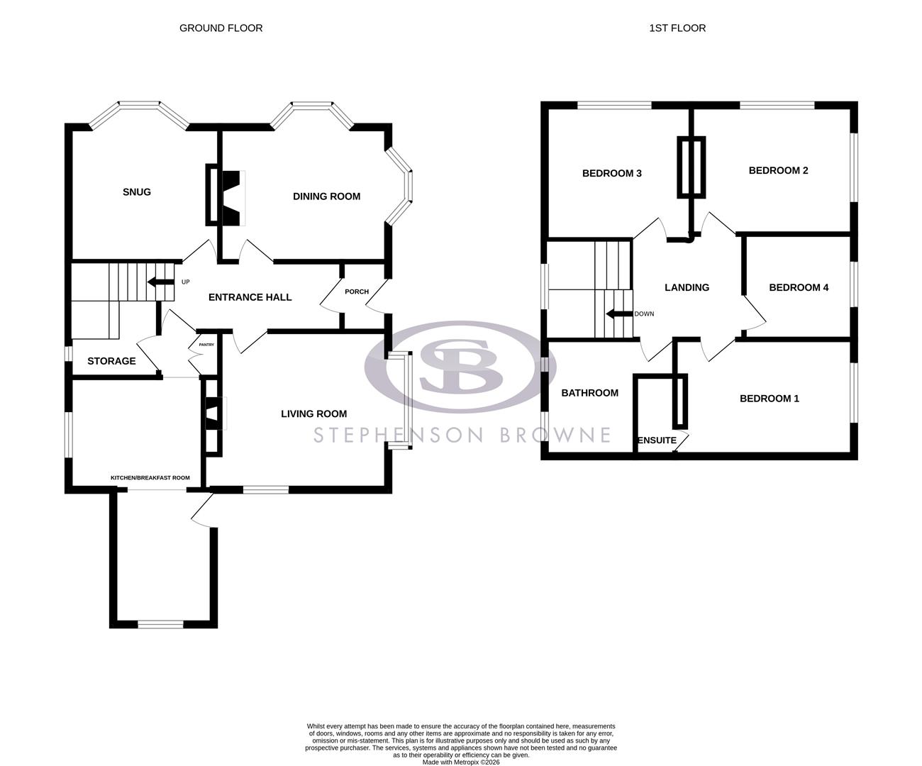 Floor plan, 4 bedroom house for sale, Dimsdale Parade East, Newcastle, ST5