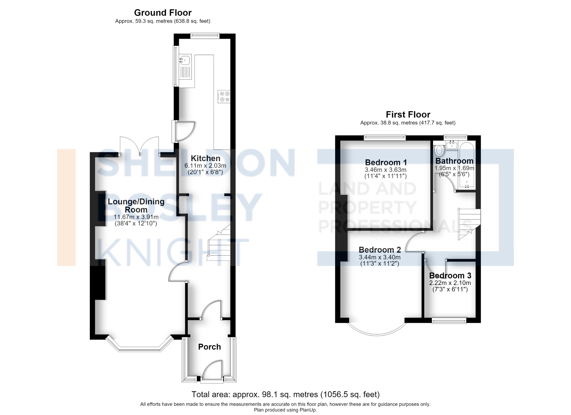 Floorplan, 3 bedroom semi detached house for sale, Belgrave Road, Coventry, CV2