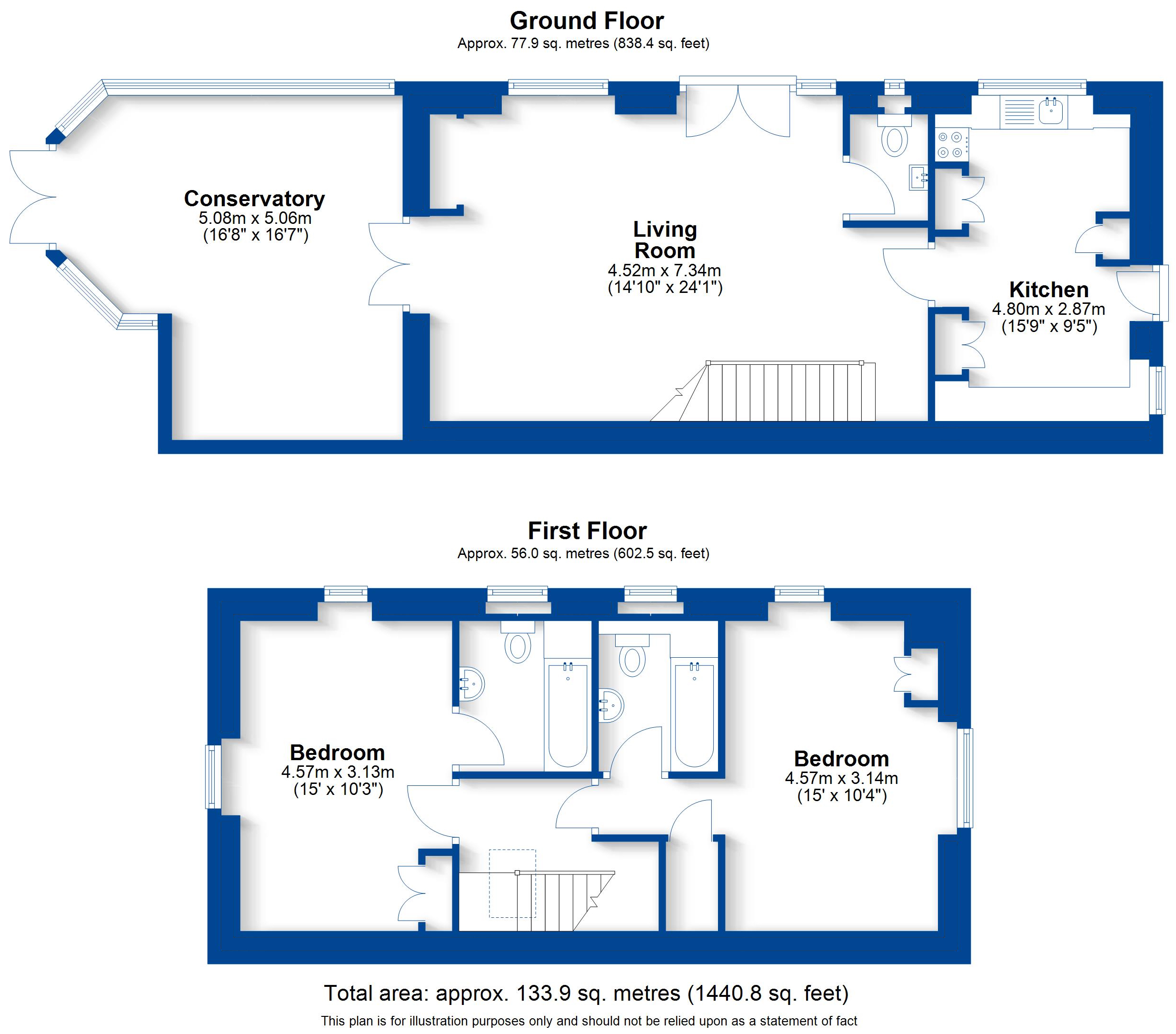 Floorplan, 6 bedroom detached house for sale, Colledges House, Daventry, NN11