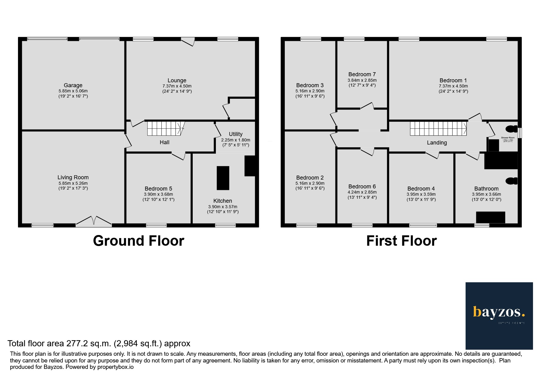 Floor plan, 6 bedroom detached house for sale, Woodville Road, Swadlincote, DE12