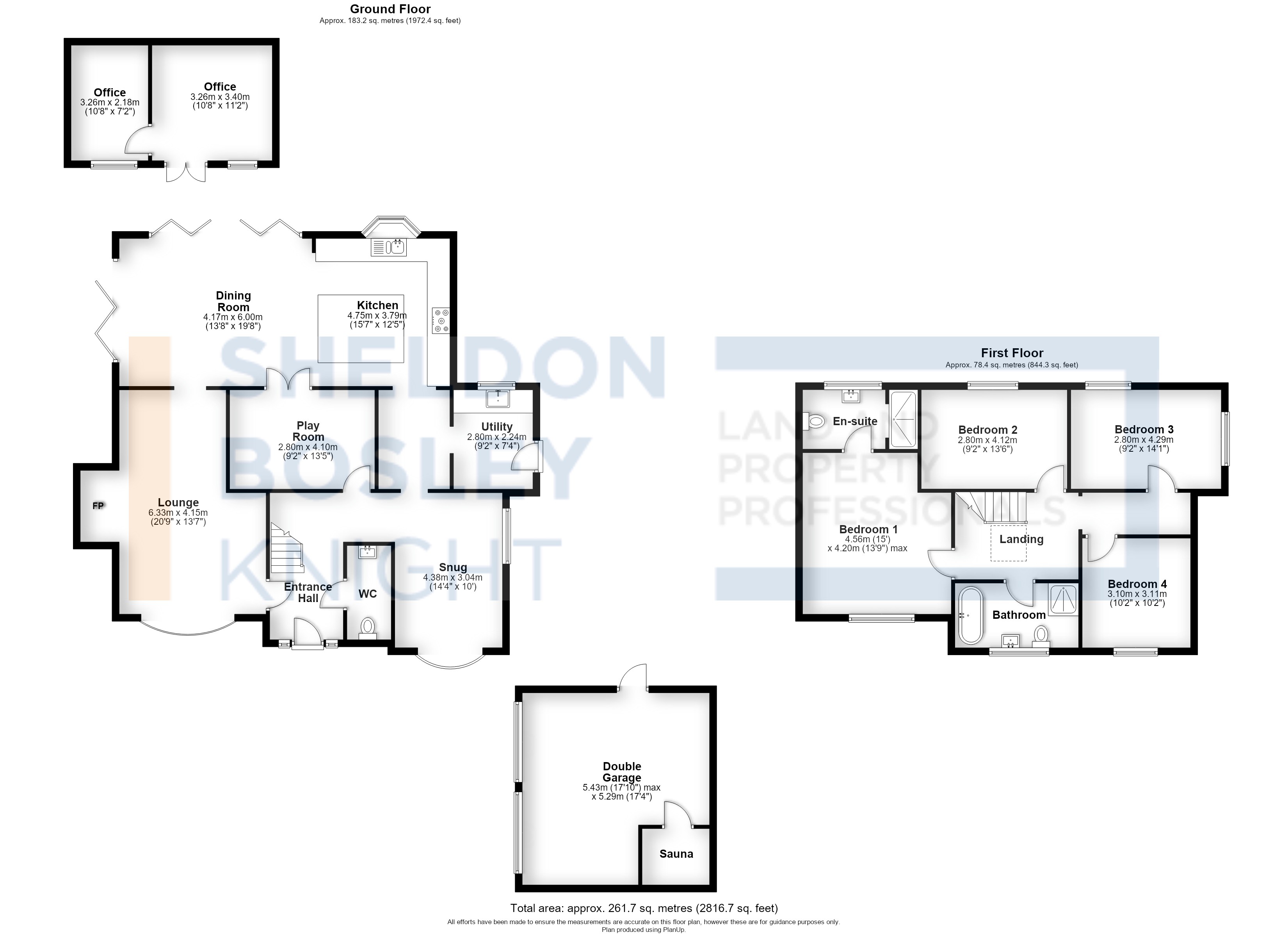 Floorplan, 4 bedroom detached house for sale, Pedders Way Stratford Road, Warwick, CV35
