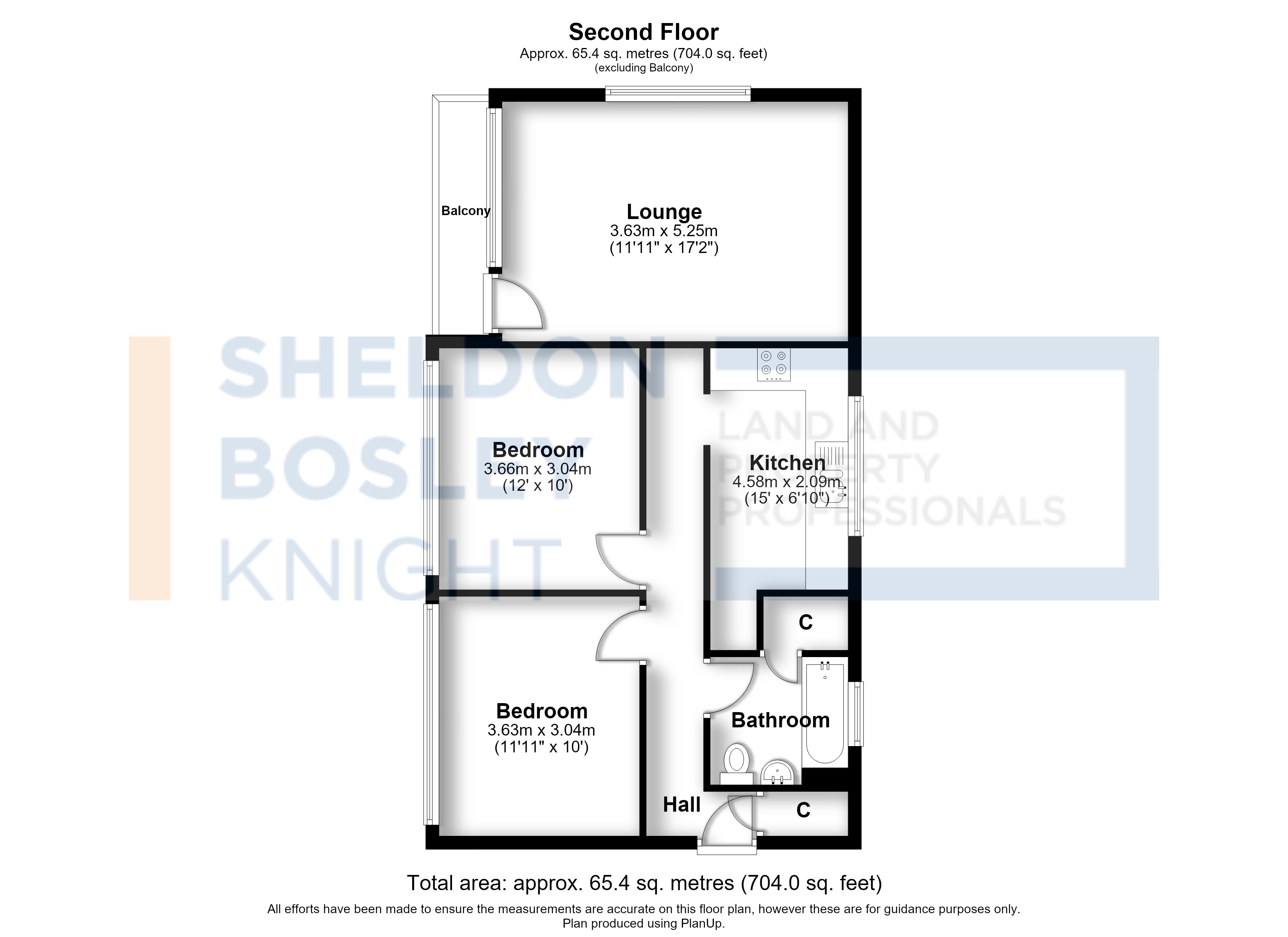 Floorplan, 2 bedroom flat for sale, Riplingham Arlington Avenue, Leamington Spa, CV32