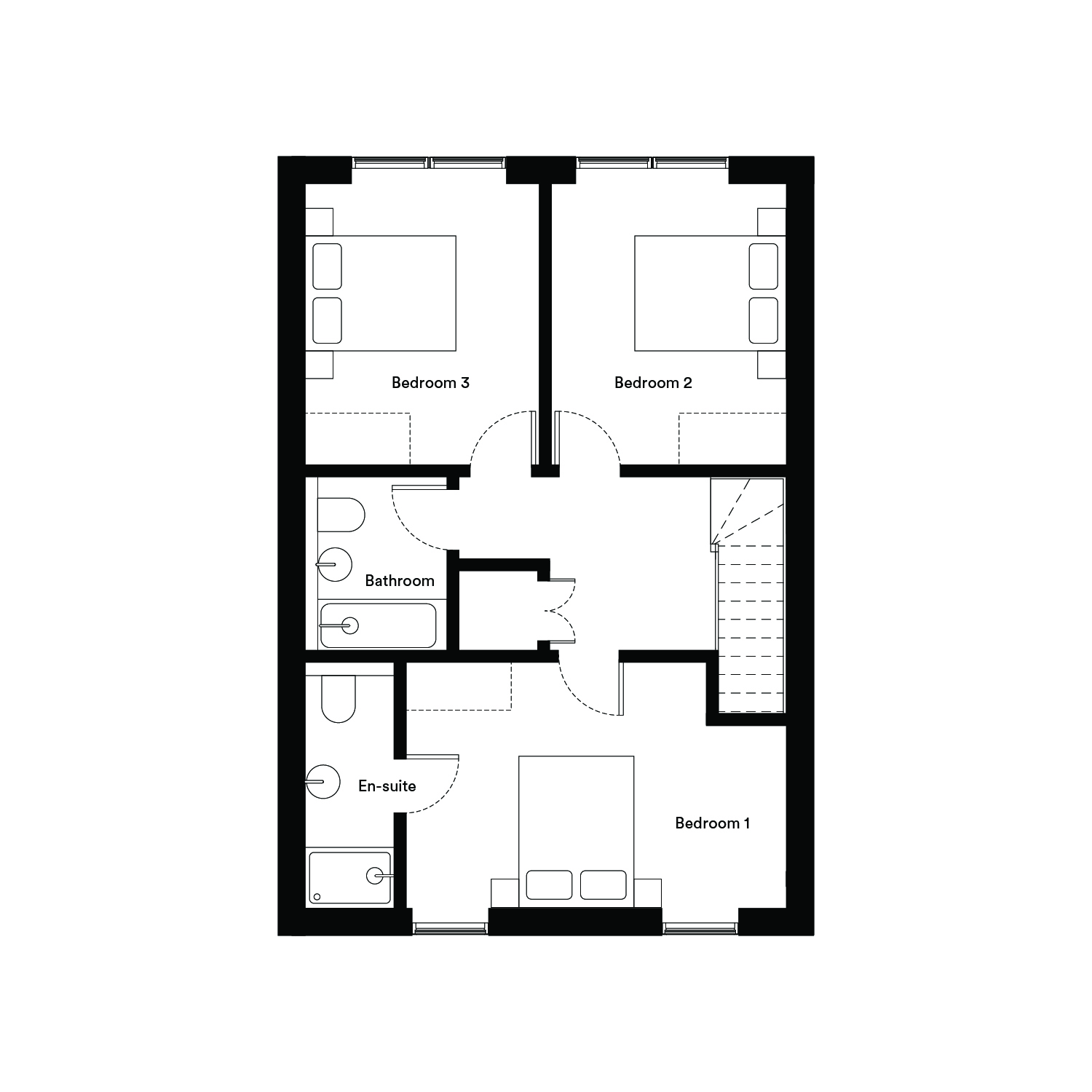 Floor plan, 3 bedroom semi detached house for sale, Plot 78, Epping, CM16