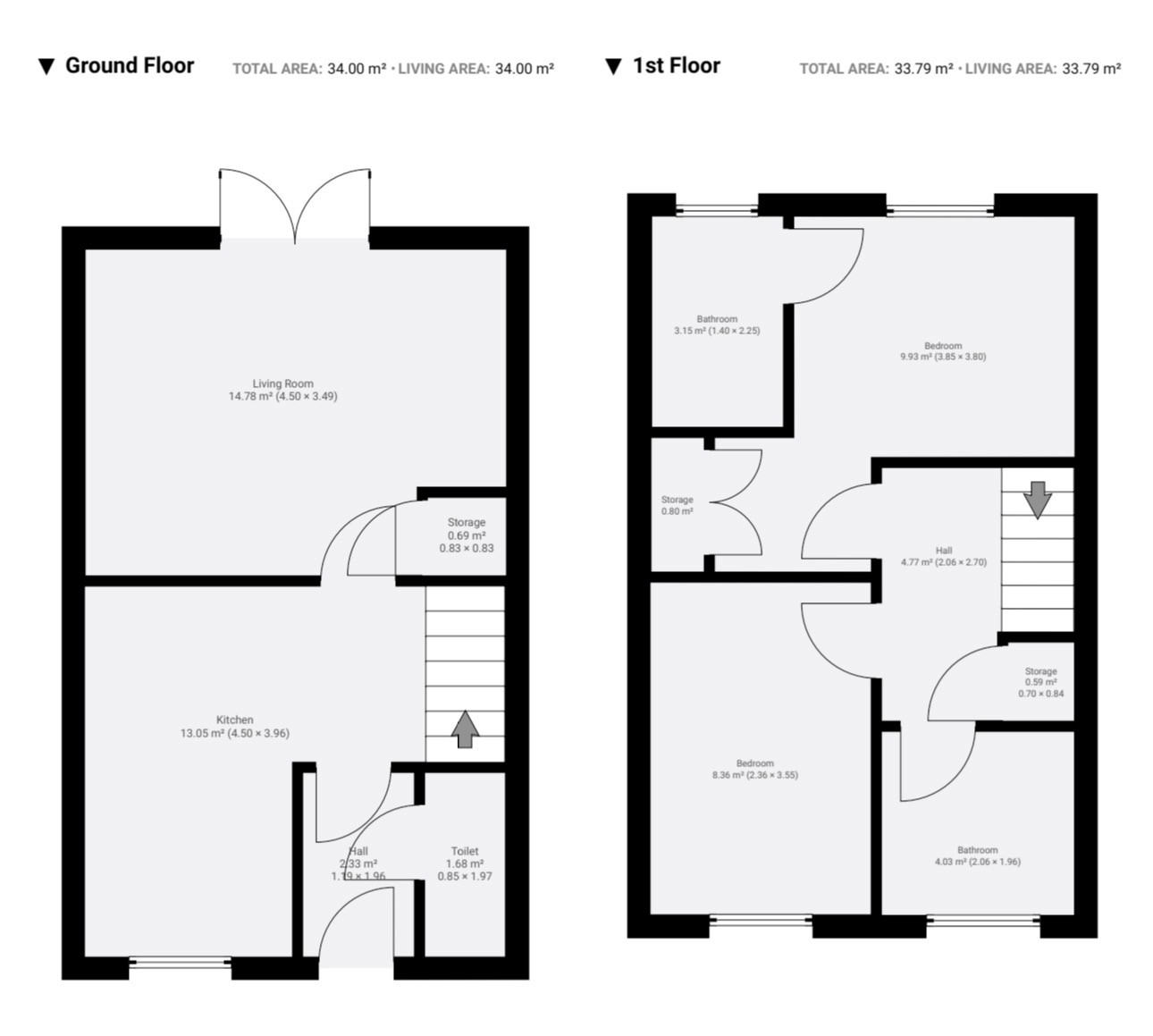 Floor plan, 2 bedroom semi detached house for sale, Hawthorn Drive, Kenilworth, CV8