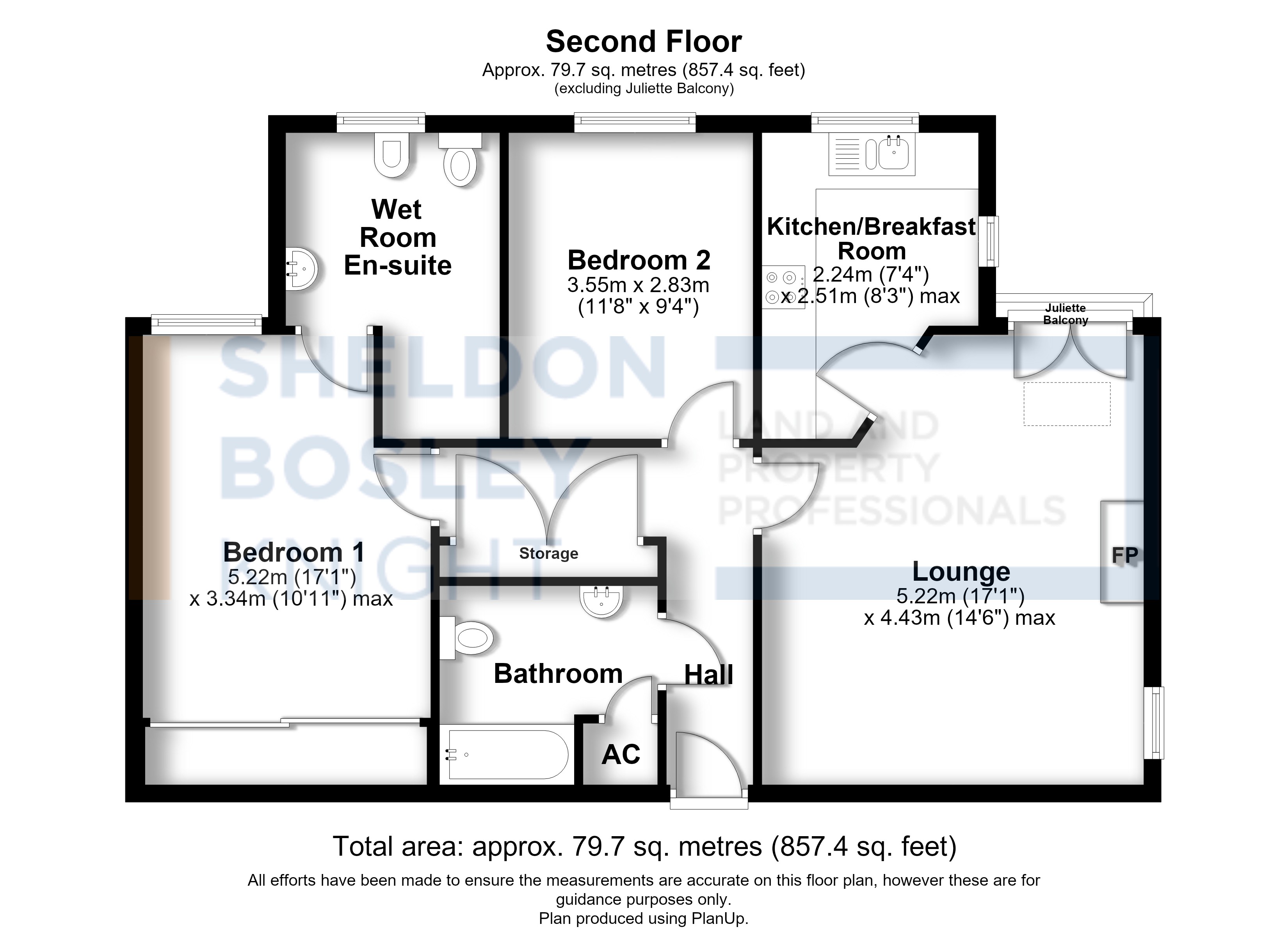 Floorplan, 2 bedroom flat for sale, Margaret Court Main Street, Stratford-Upon-Avon, CV37