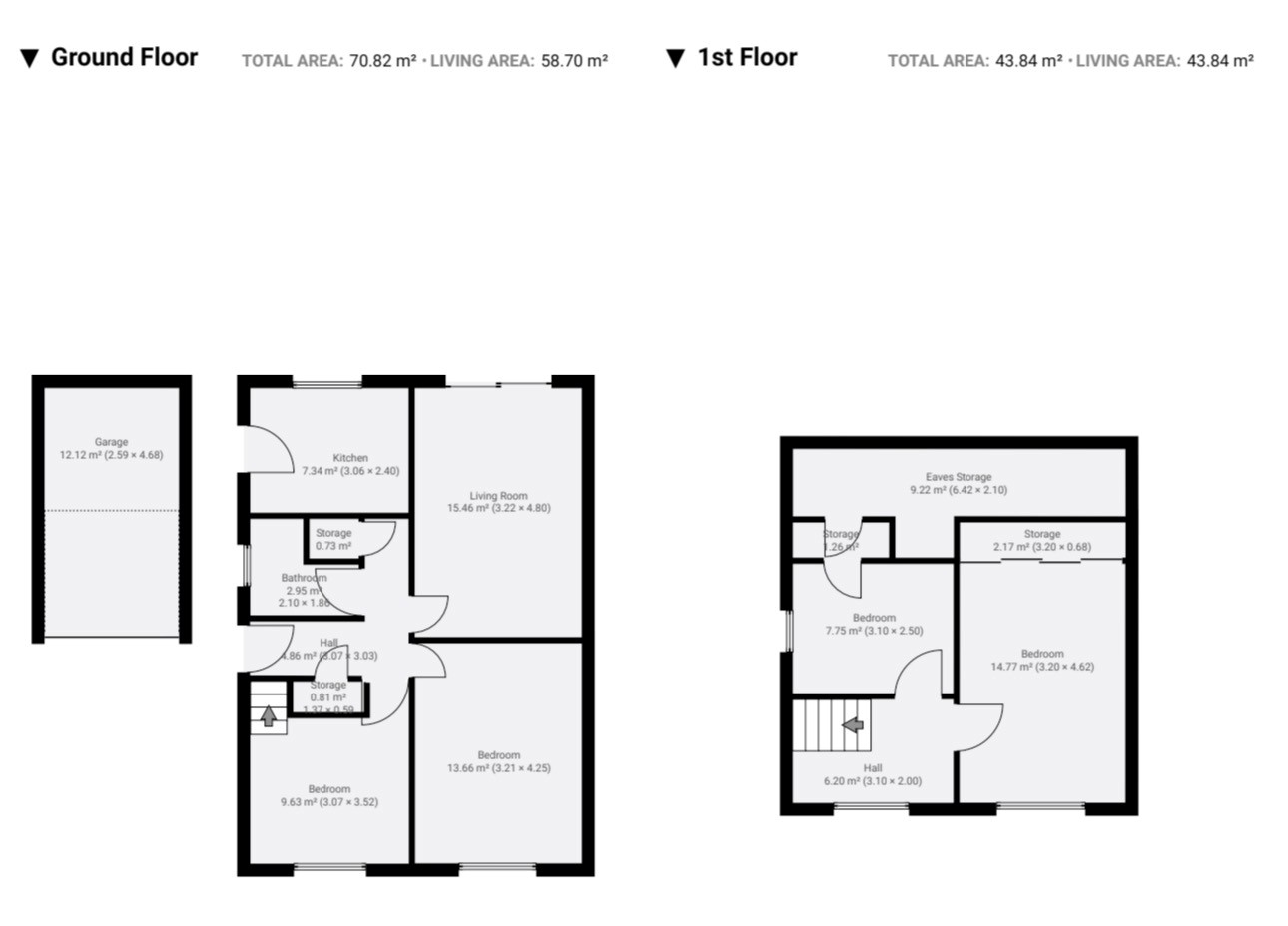 Floor plan, 3 bedroom semi detached bungalow for sale, Cantlow Close, Coventry, CV5
