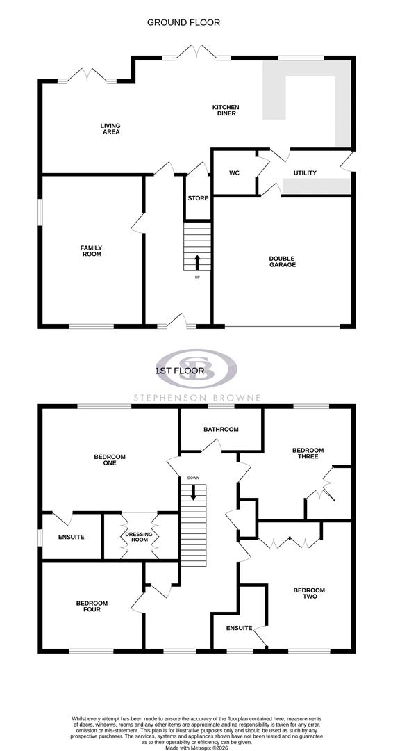 Floor plan, 4 bedroom house for sale, Meadowside, Sandbach, CW11