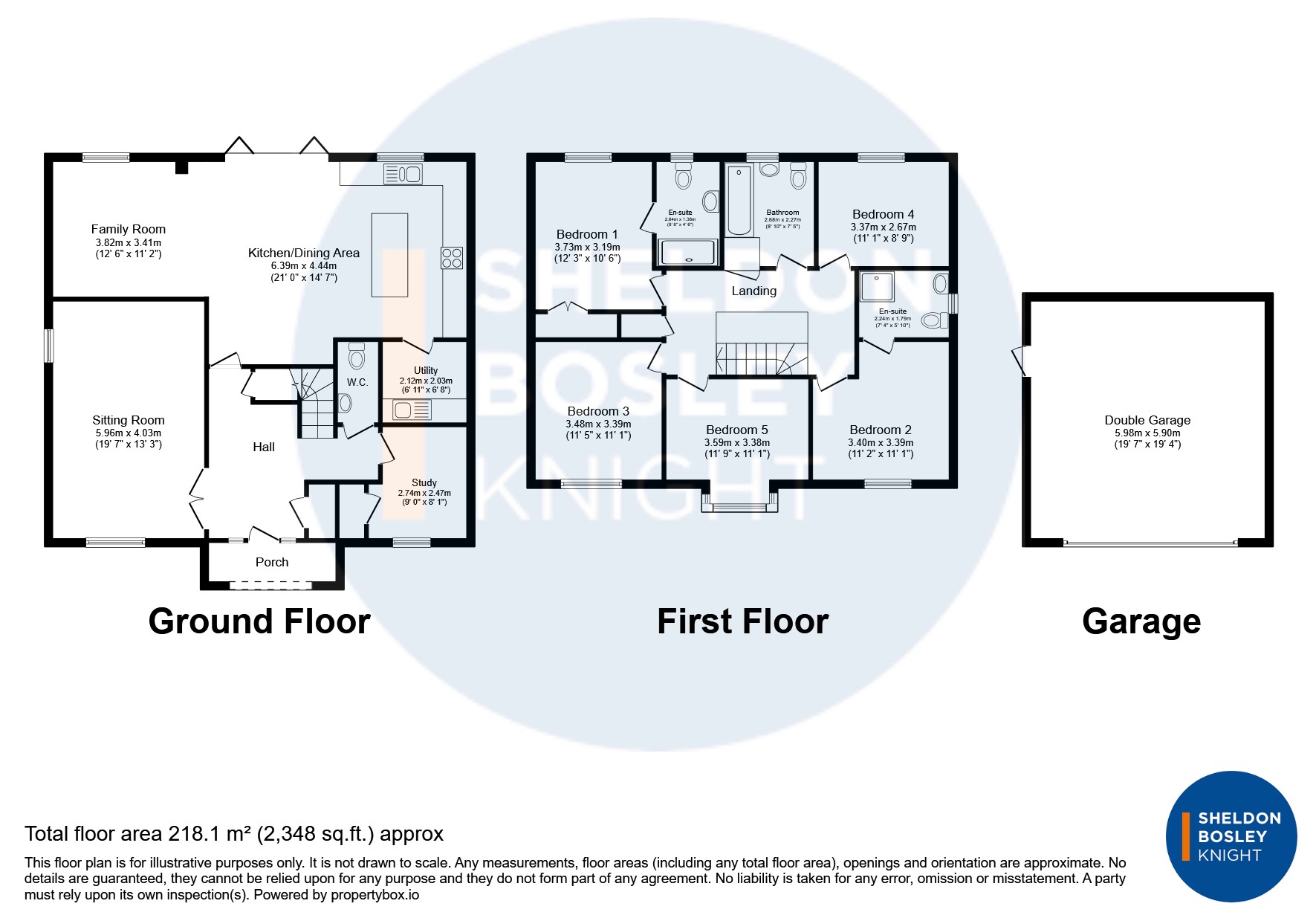 Floorplan, 5 bedroom detached house for sale, Russett Meadow, Pershore, WR10