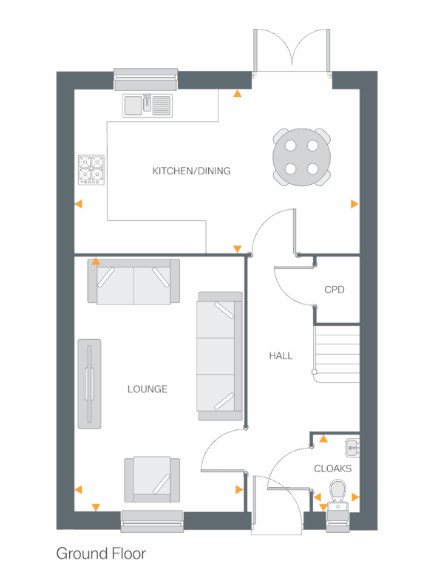 Floorplan, 3 bedroom detached house for sale, Plot 60 (THE DOVE), Coventry, CV4