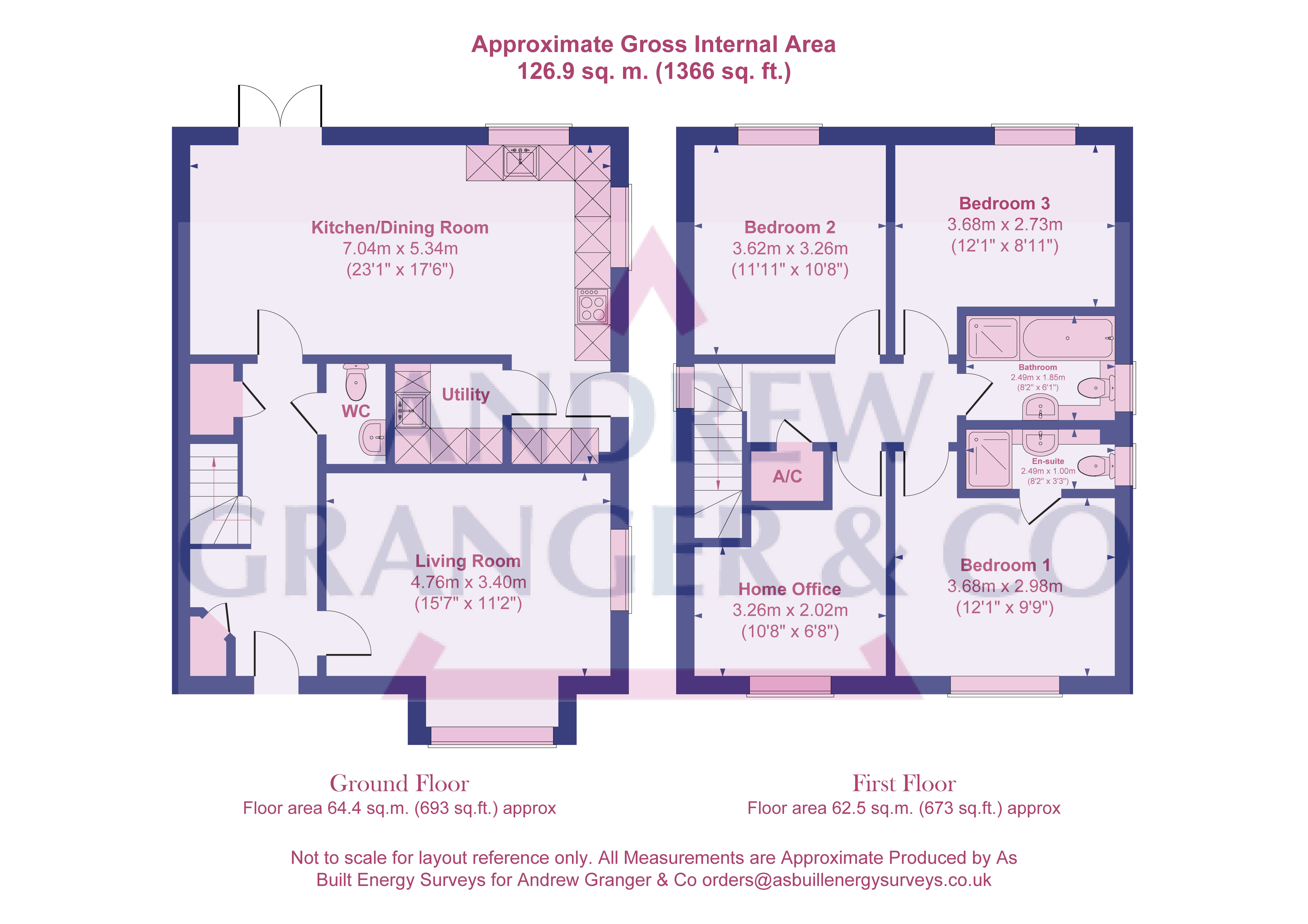 Floorplan, 4 bedroom detached house for sale, Stanton Close, Northamptonshire, NN14