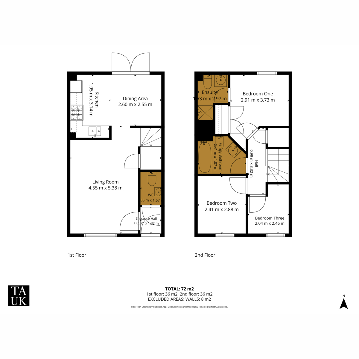 Floorplan, 3 bedroom for sale, Brooklands Way, Bourne, PE10