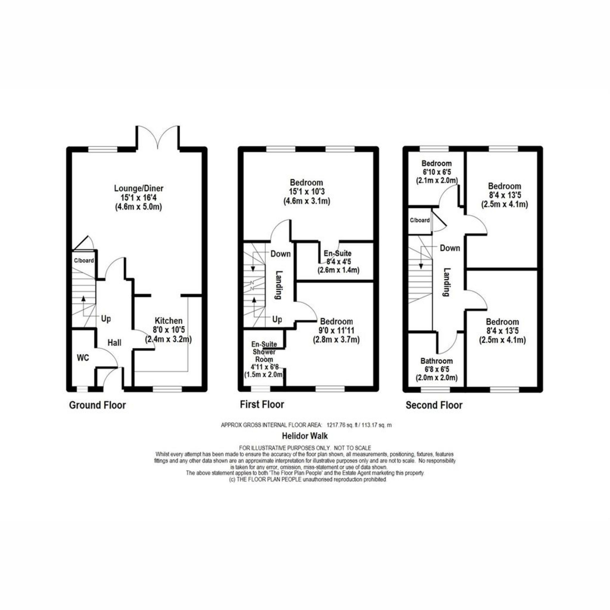 Floorplan, 5 bedroom for sale, Helidor Walk, Sittingbourne, ME10