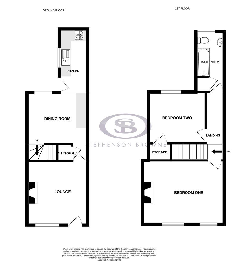 Floor plan, 2 bedroom house for sale, Liverpool Road, Stoke-On-Trent, ST7