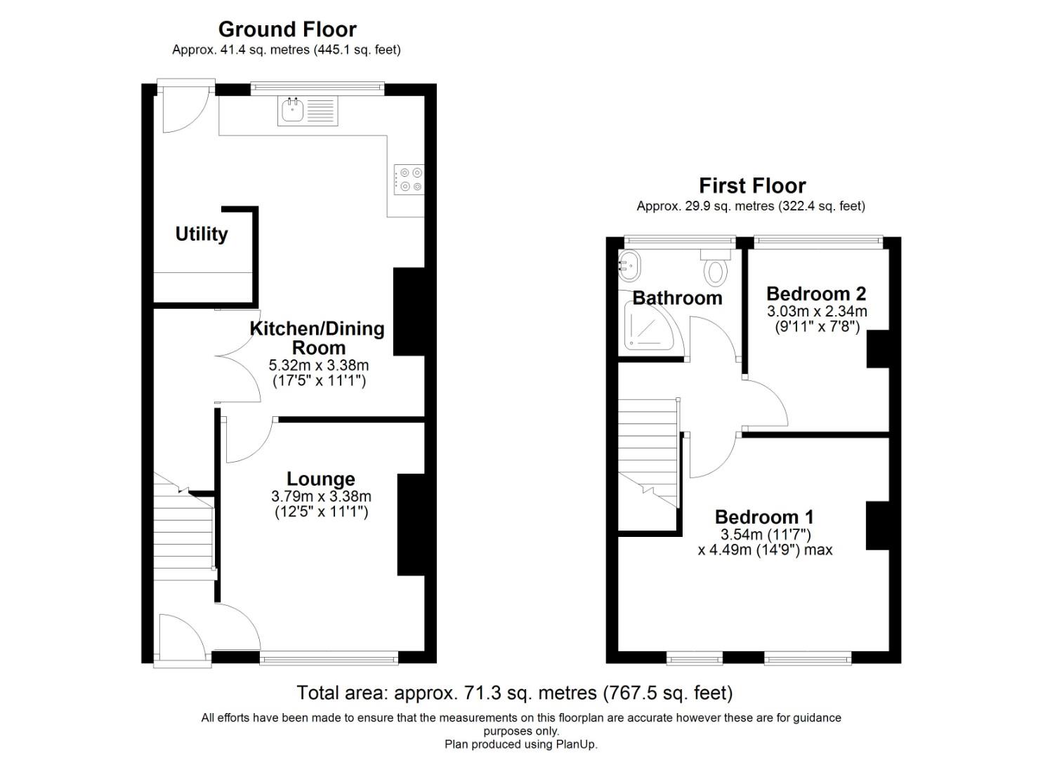 Floorplan, 2 bedroom end of terrace house for sale, Kirkdale Avenue, Coventry, CV6