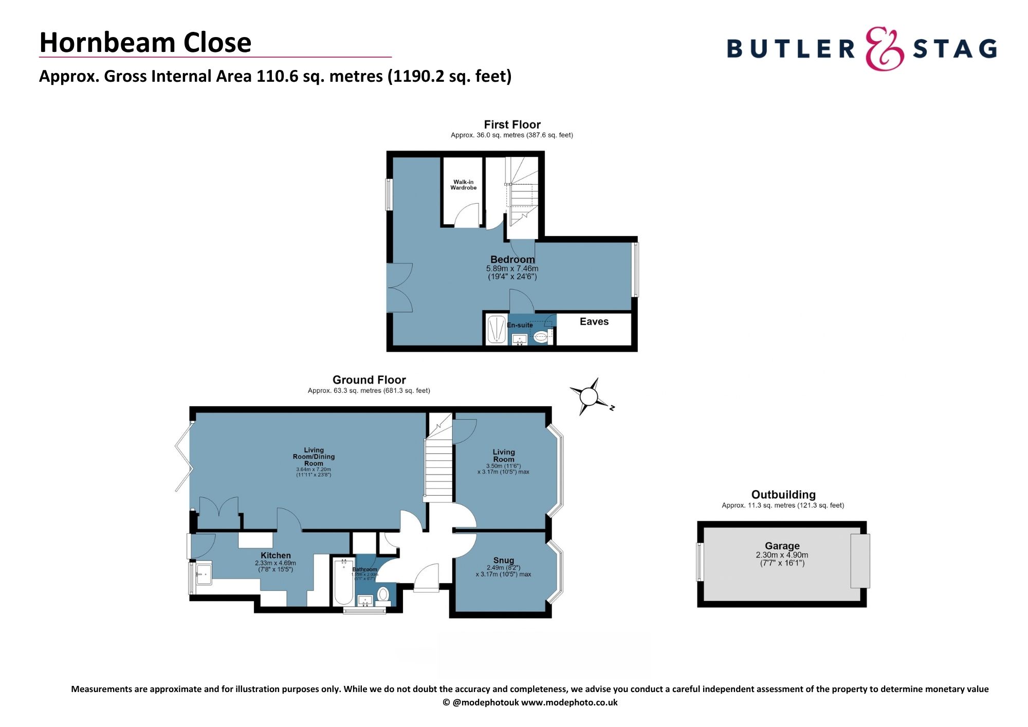 Floor plan, 3 bedroom semi detached chalet bungalow for sale, Hornbeam Close, Epping, CM16