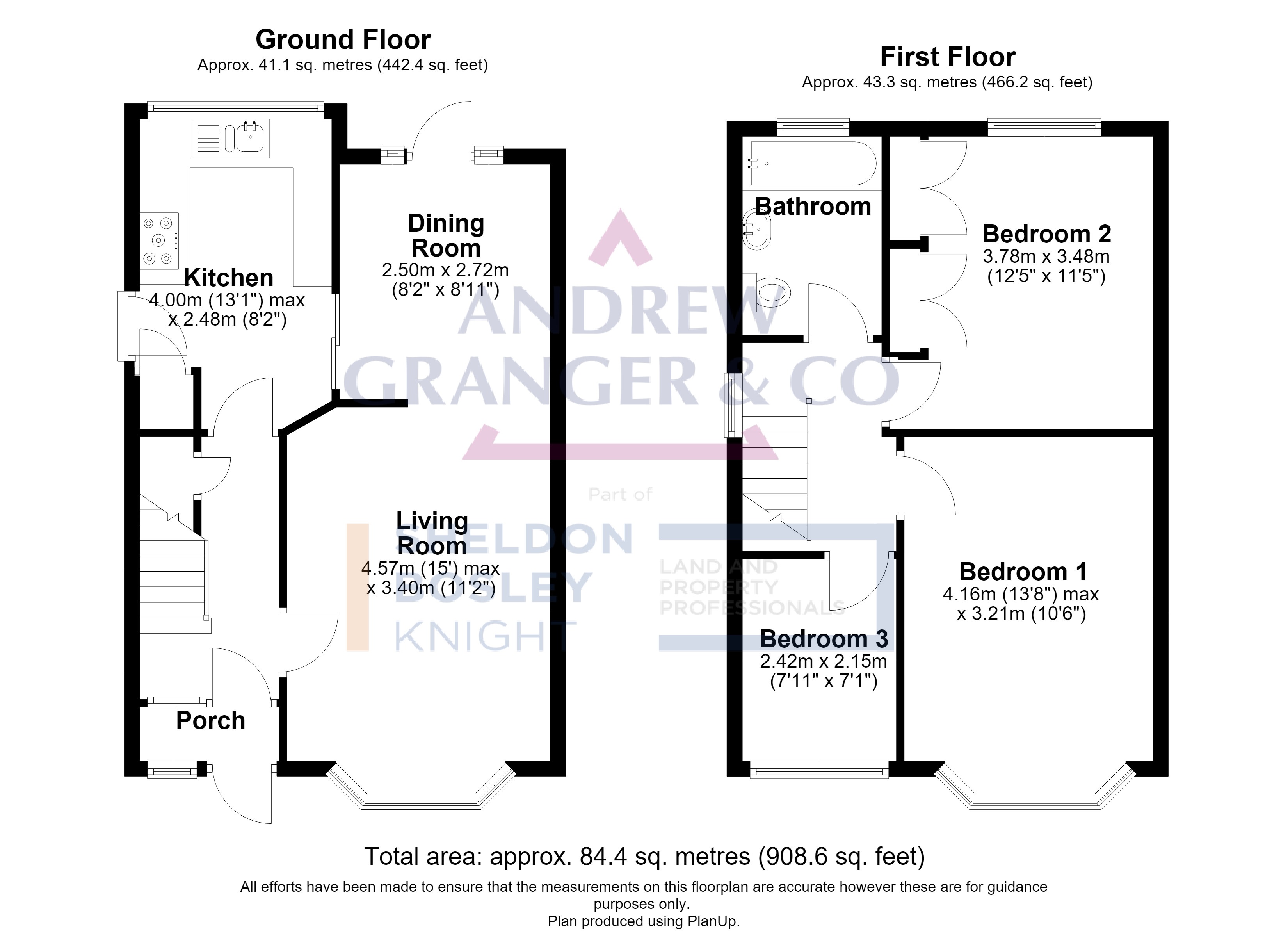 Floorplan, 3 bedroom semi detached house for sale, Staplehurst Avenue, Leicester, LE3