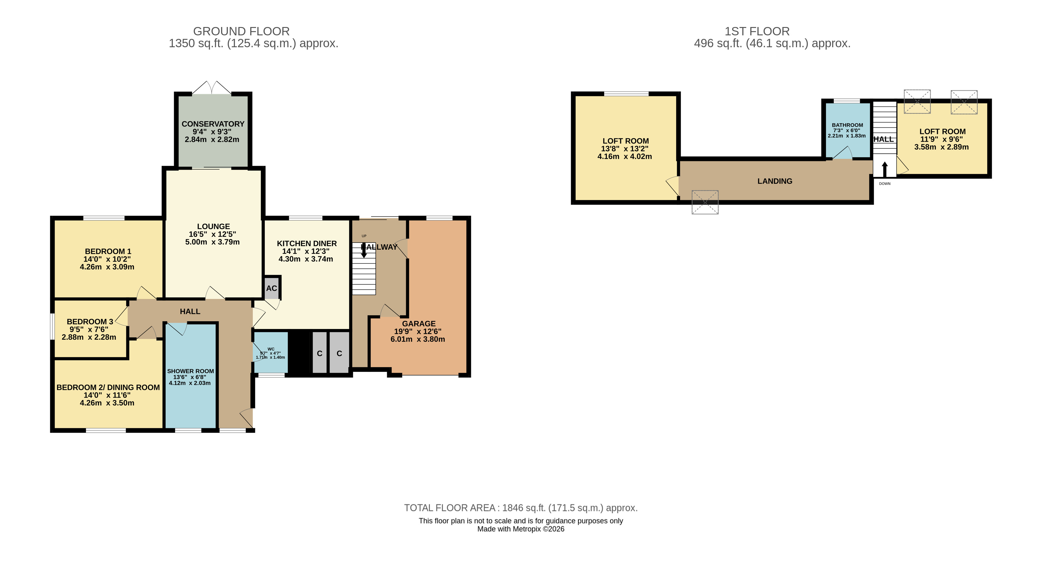 Floorplan, 3 bedroom detached bungalow for sale, Three Ways, Stratford-Upon-Avon, CV37