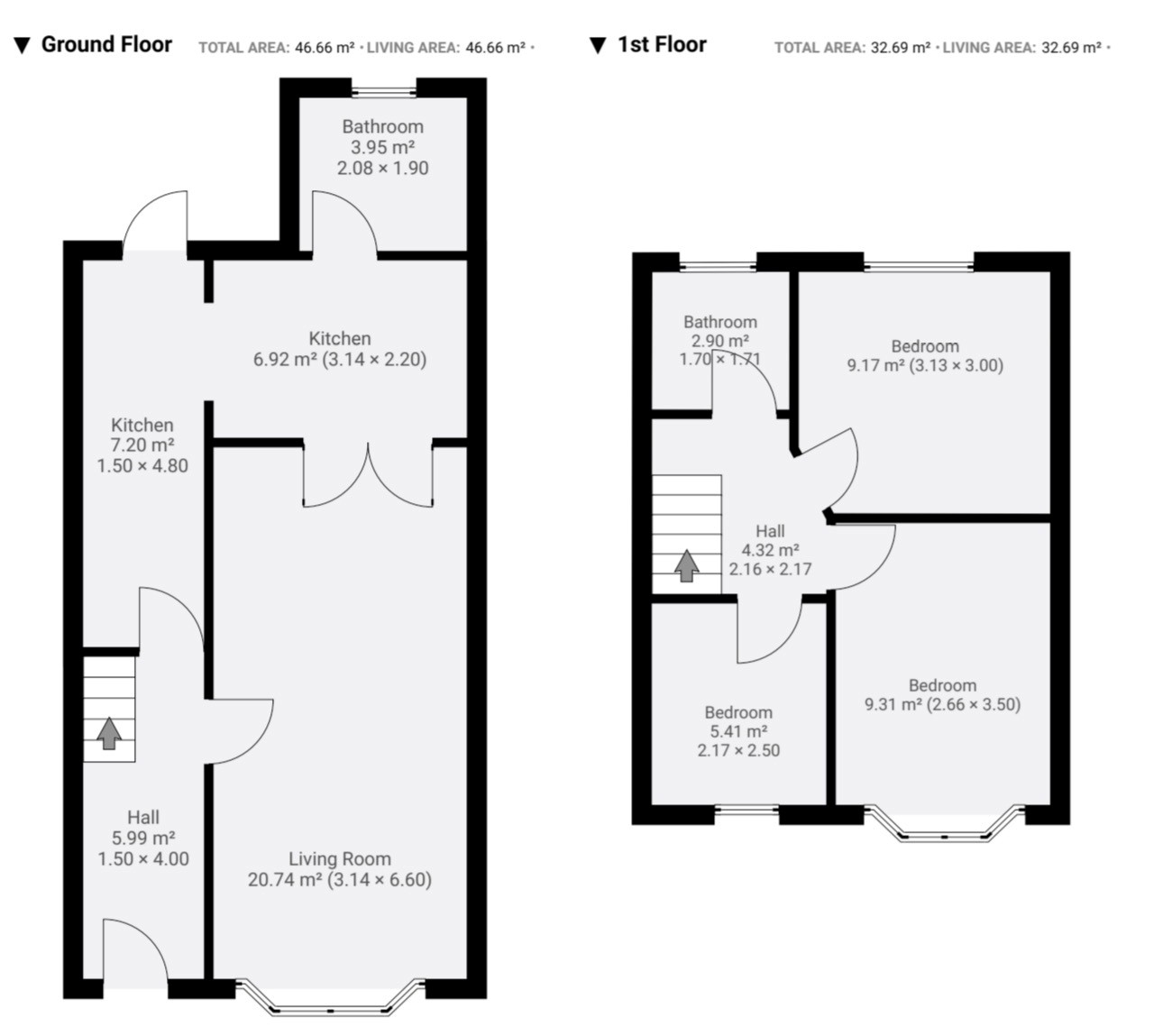 Floorplan, 3 bedroom mid-terraced house for sale, Honiton Road, Coventry, CV2