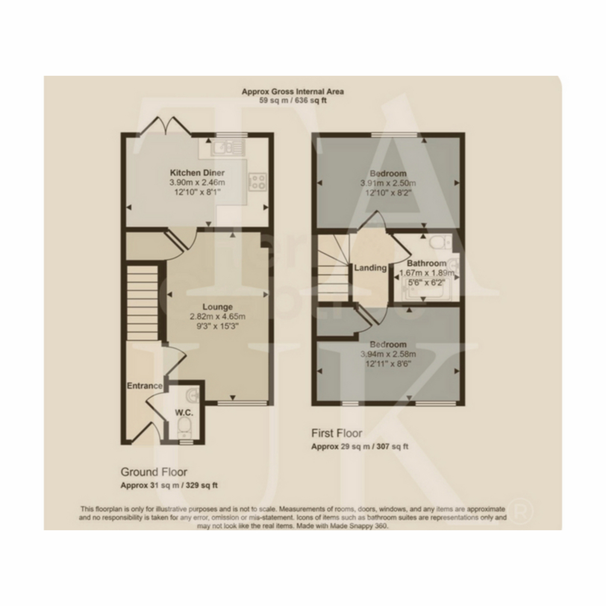 Floorplan, 2 bedroom for sale, Rhodfa Leonard, Cardiff, CF3