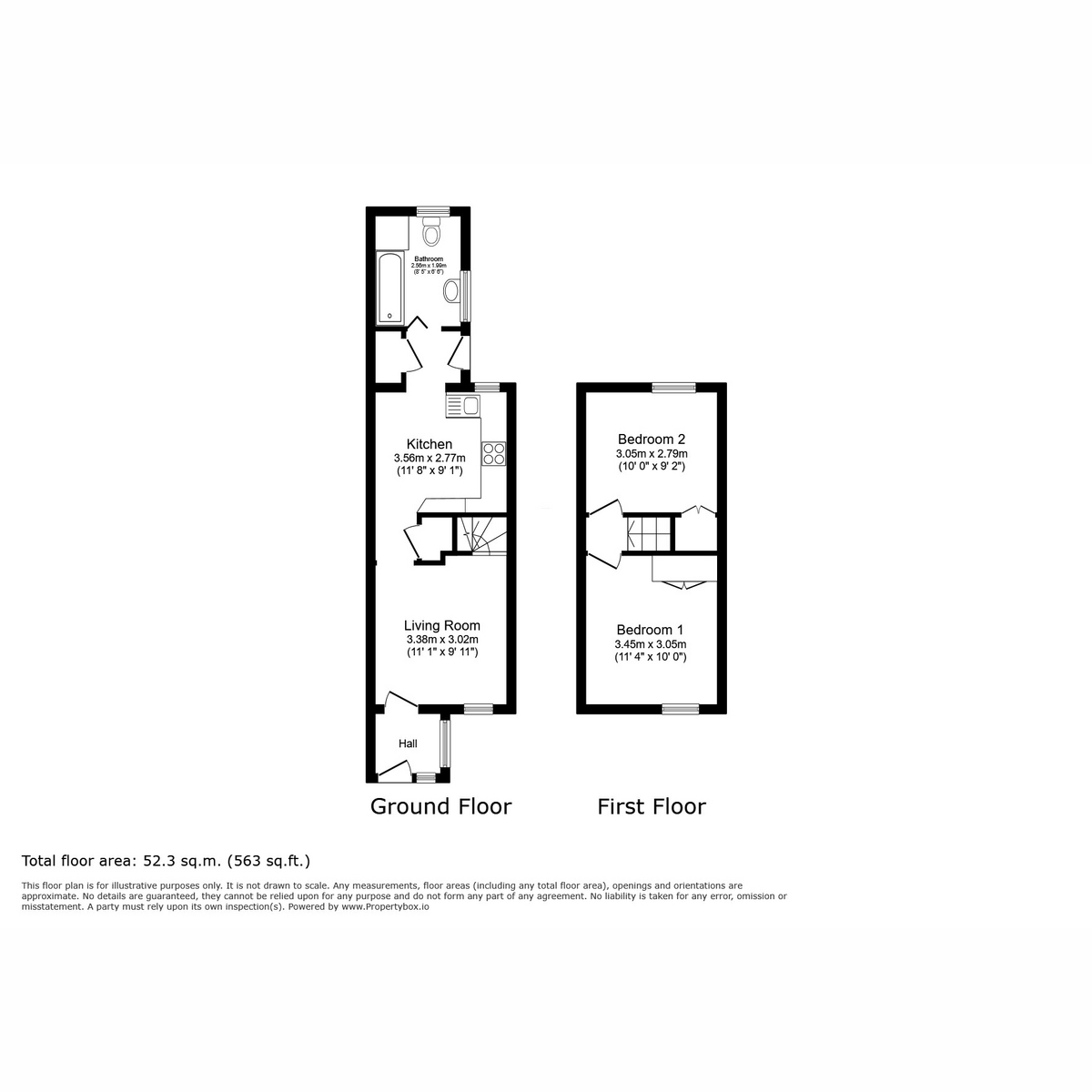 Floorplan, 2 bedroom for sale, South Street, Andover, SP10