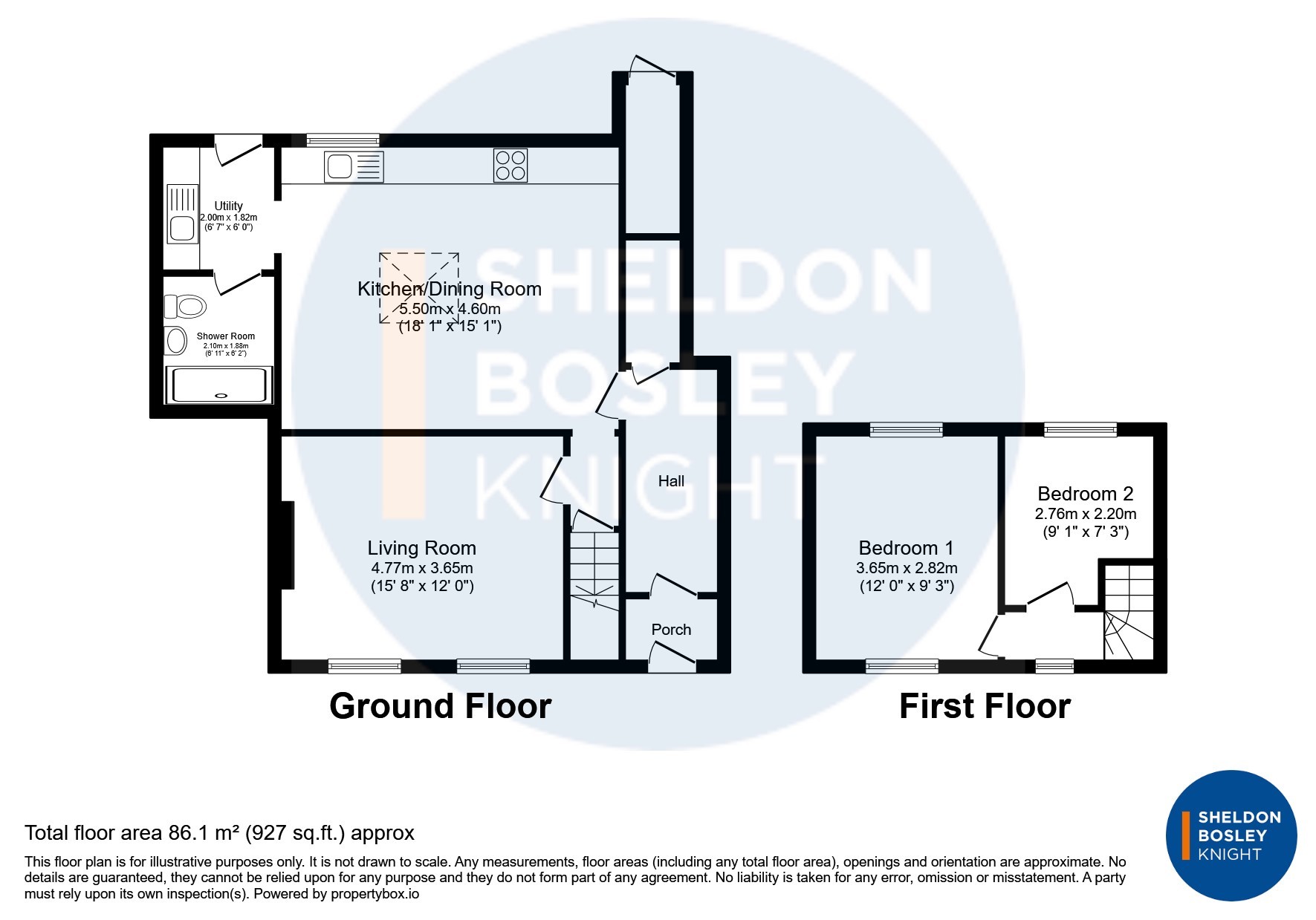 Floorplan, 2 bedroom terraced house for sale, Bridge Street, Warwick, CV35