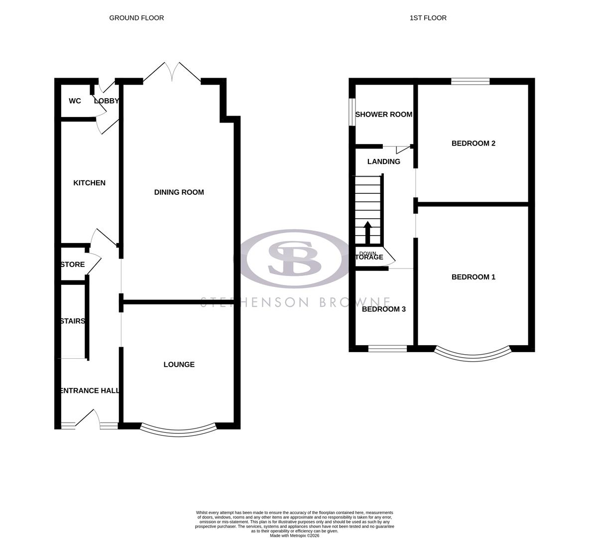 Floor plan, 3 bedroom house for sale, Mablins Lane, Crewe, CW1