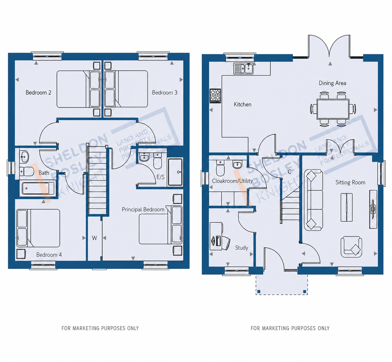 Floorplan, 4 bedroom detached house for sale, Back Way, Pershore, WR10