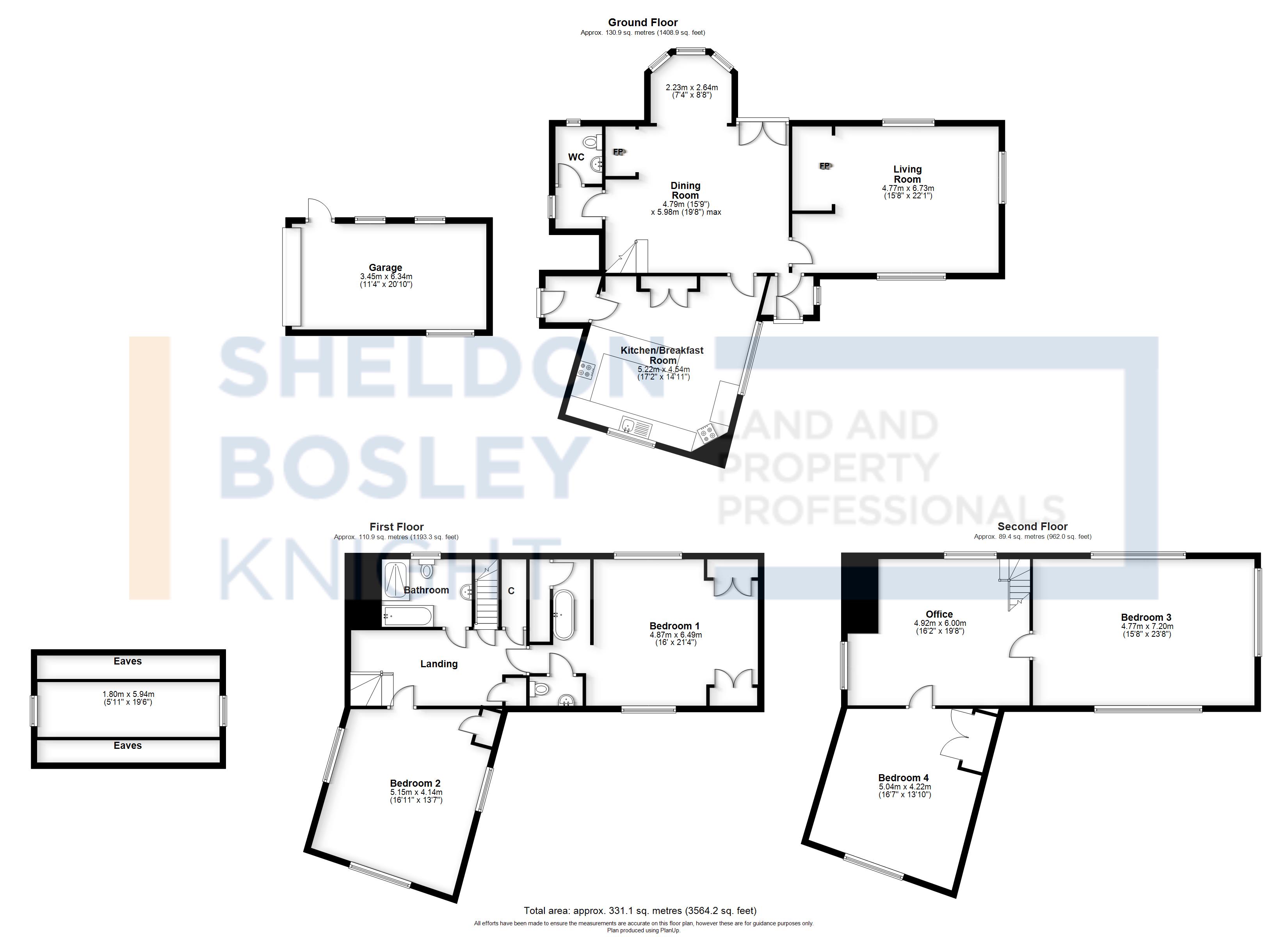 Floorplan, 4 bedroom detached house for sale, Grove End, Banbury, OX15