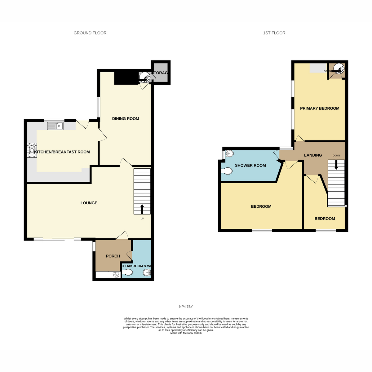 Floor plan, 3 bedroom for sale, Snatchwood Road, Pontypool, NP4