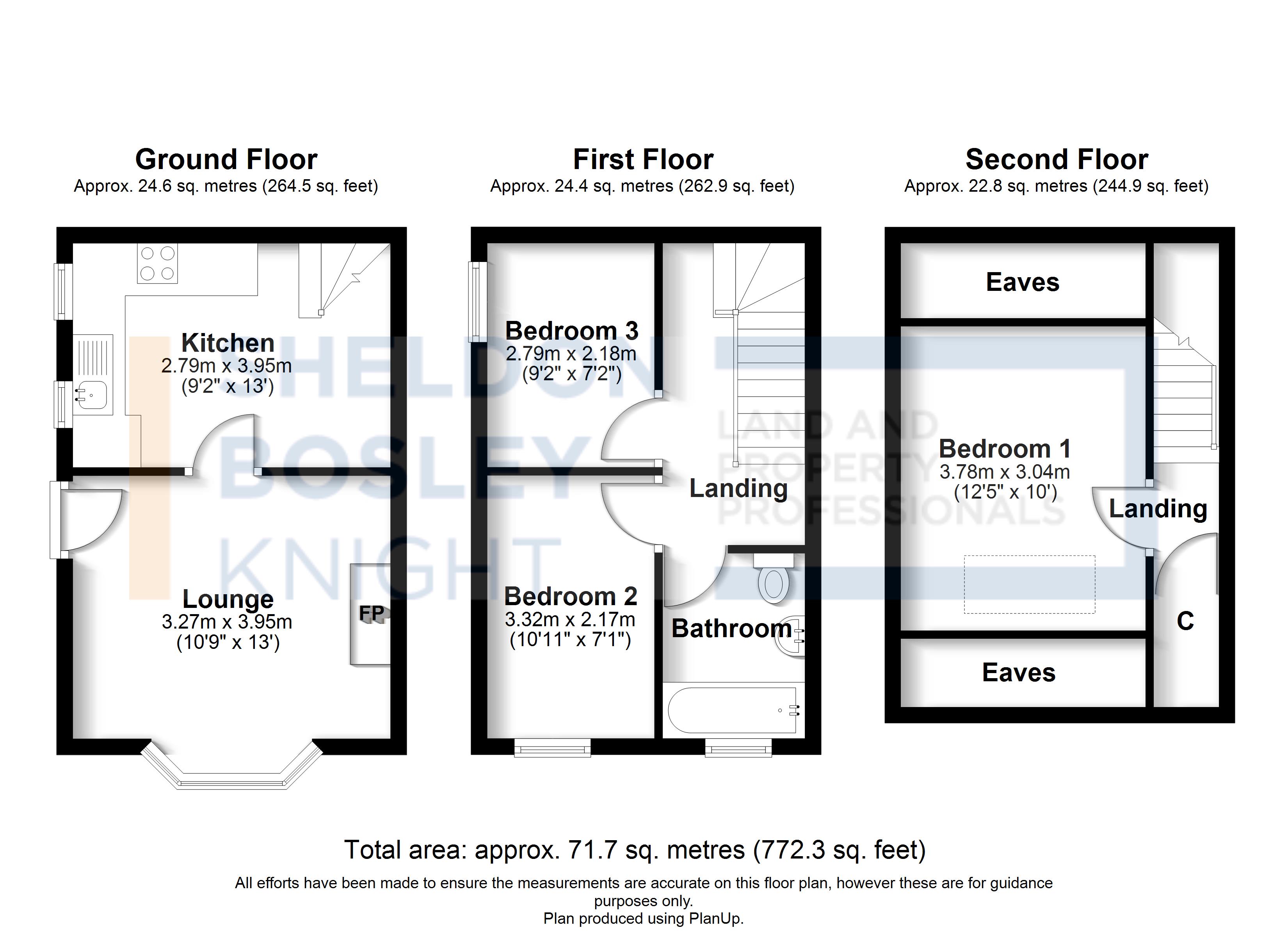 Floorplan, 3 bedroom terraced house for sale, Annis Court Newlands, Pershore, WR10