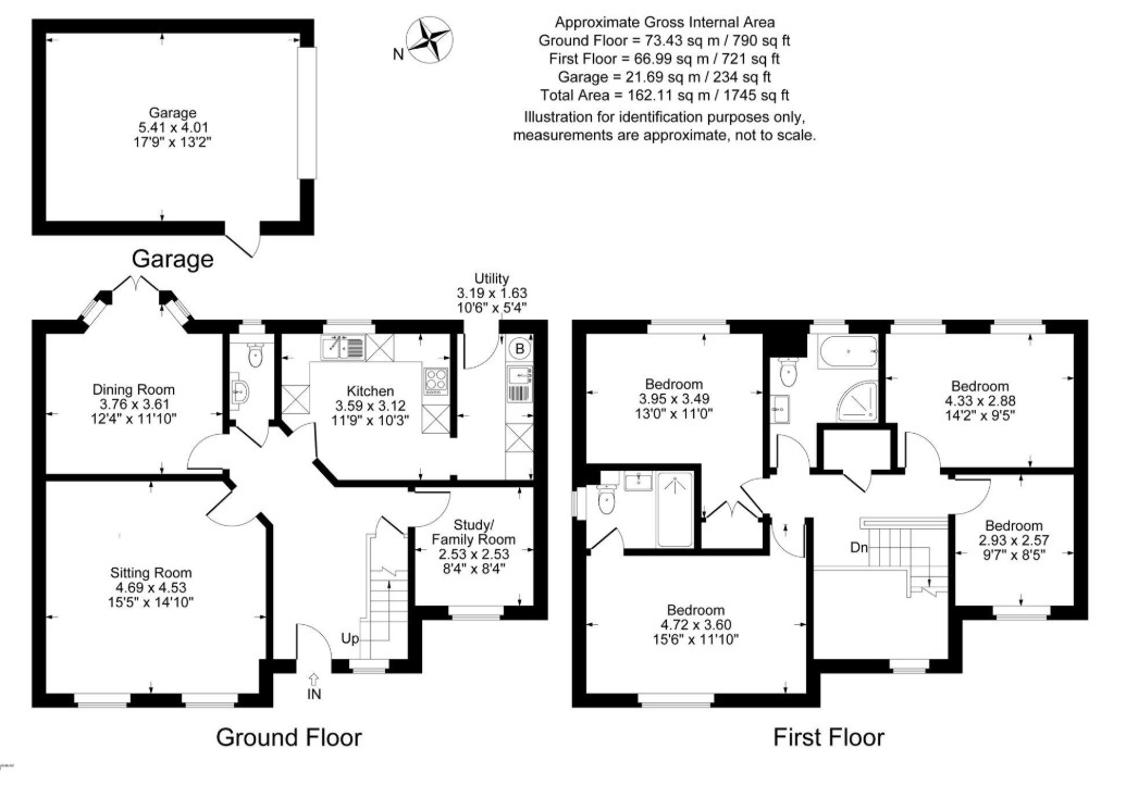 Floorplan, 4 bedroom detached house for sale, Arborfields Close, Kenilworth, CV8