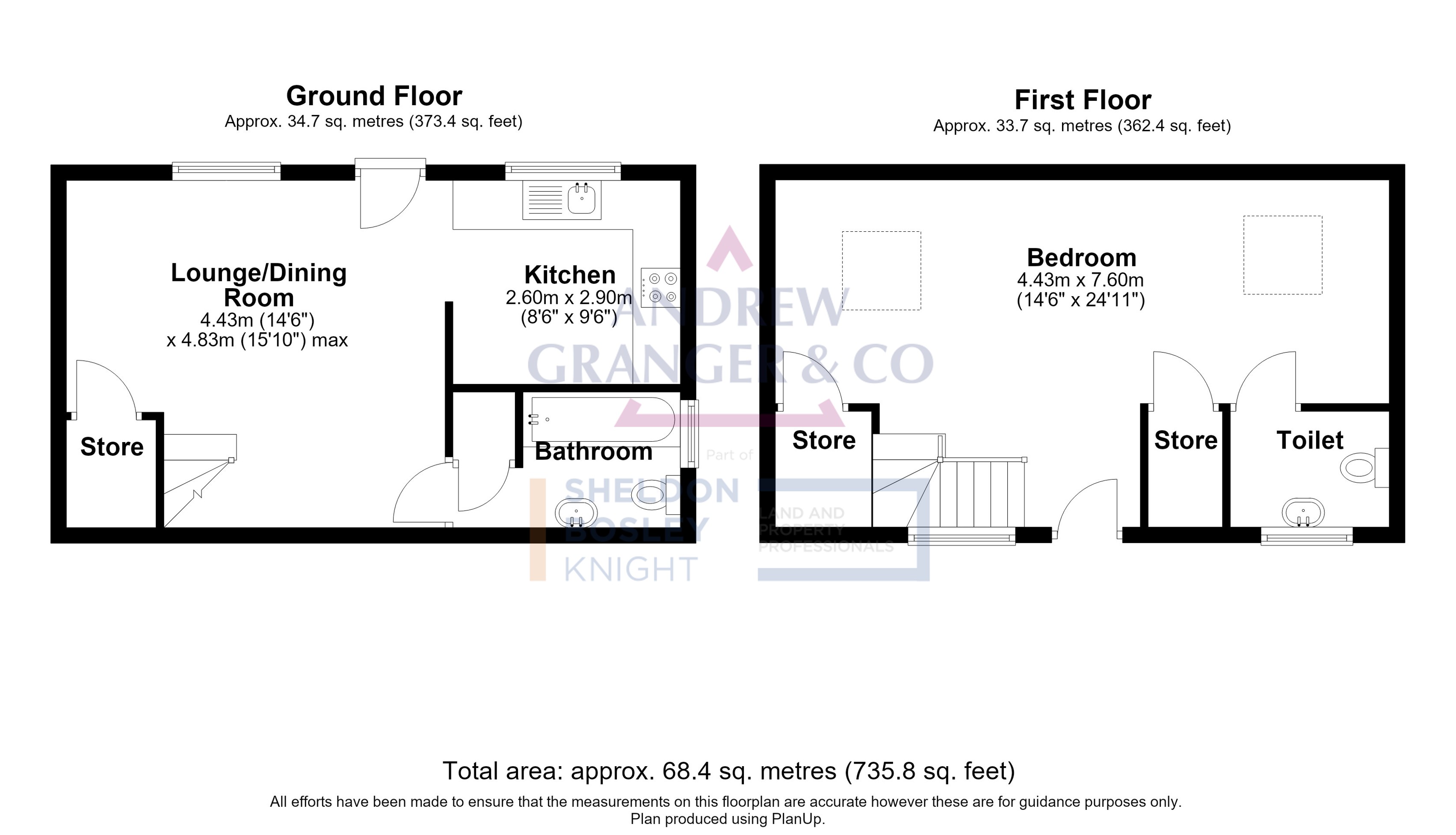 Floorplan, 1 bedroom semi detached house for sale, Blacksmiths Cottage Main Street, Leicester, LE7