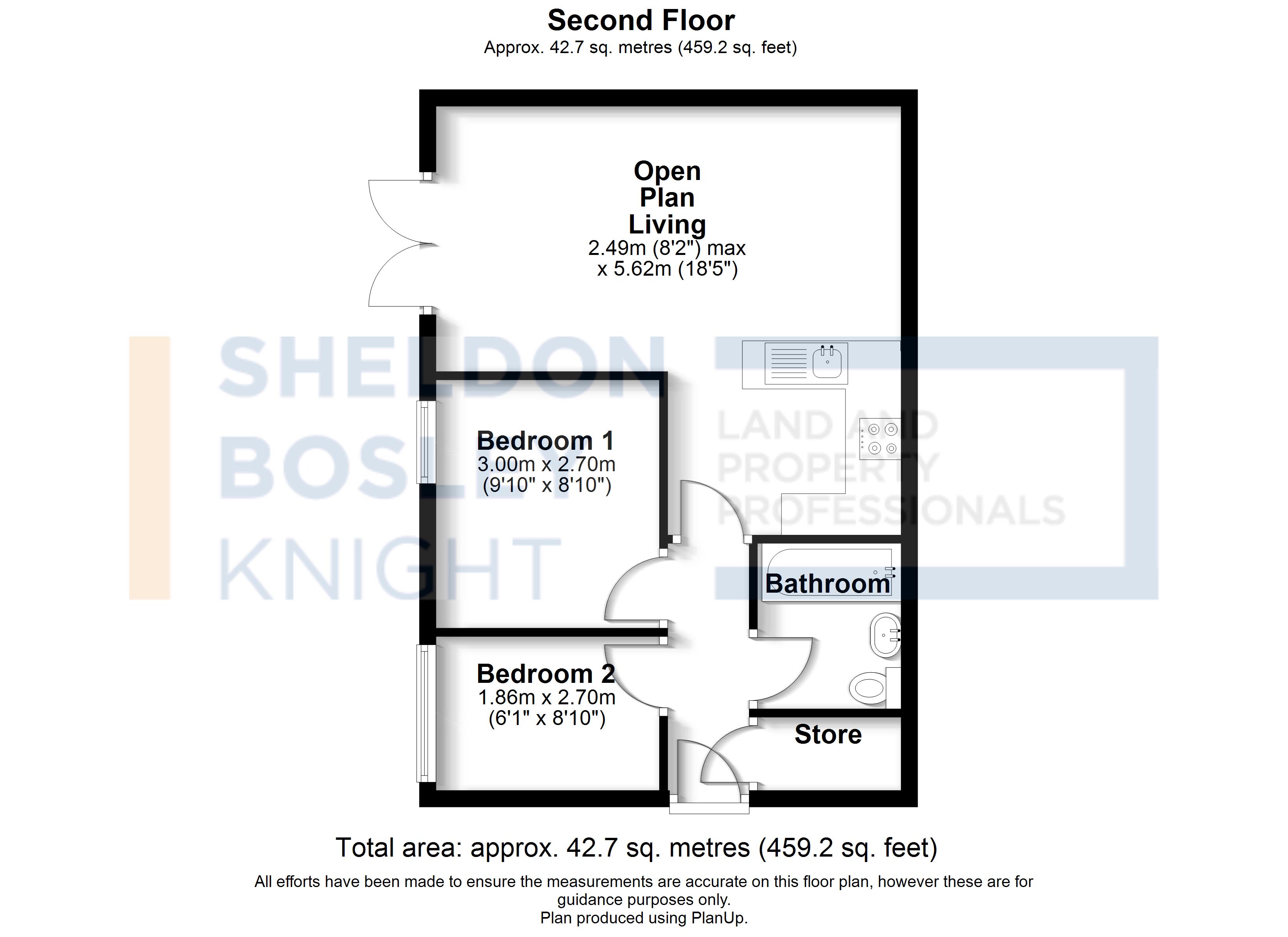 Floorplan, 2 bedroom flat for sale, Aesops Court, Coventry, CV2