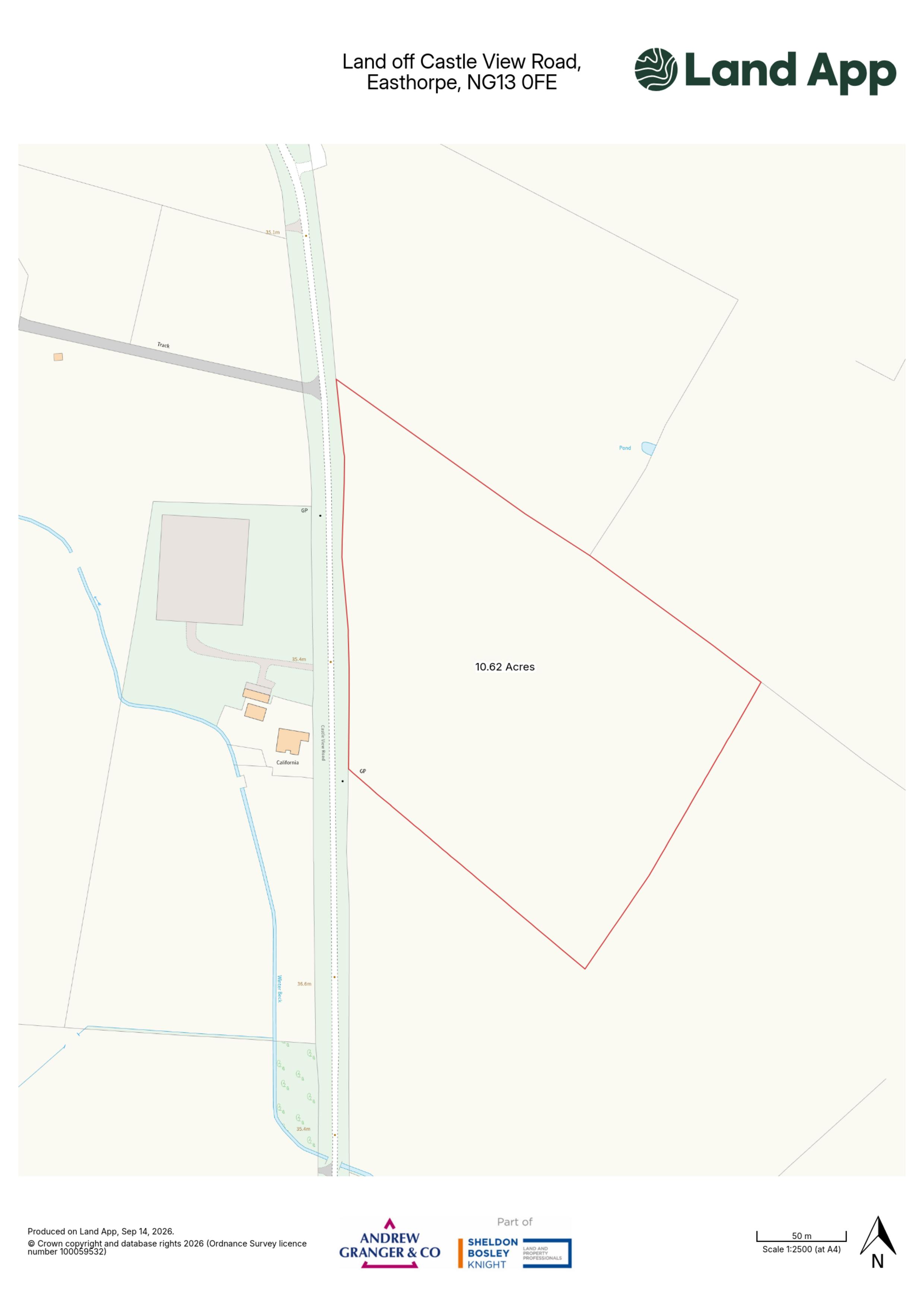 Floorplan, Farm land for sale, Land on the East side of, Nottinghamshire, NG13