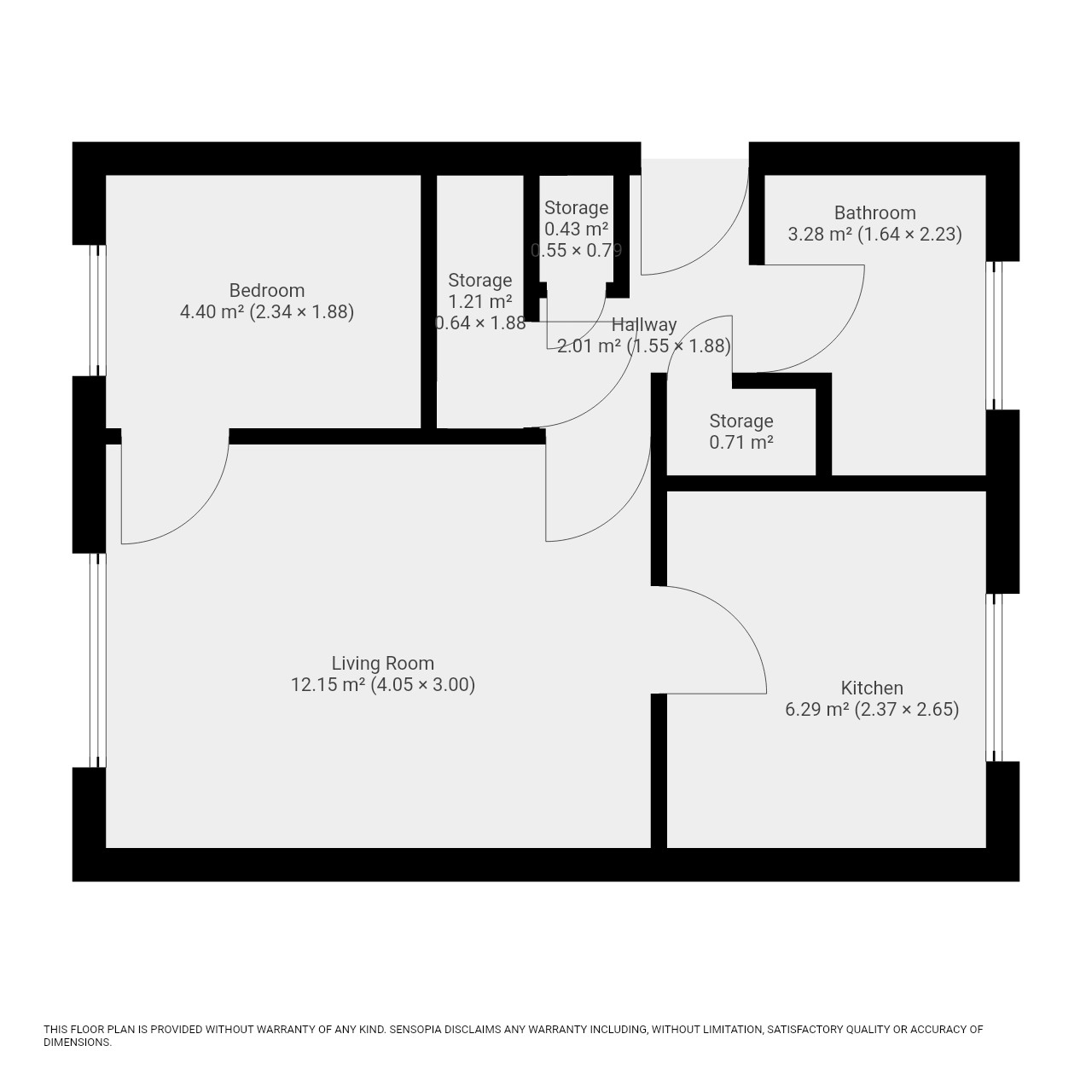 Floor plan, 1 bedroom flat for sale, Webster Avenue, Kenilworth, CV8