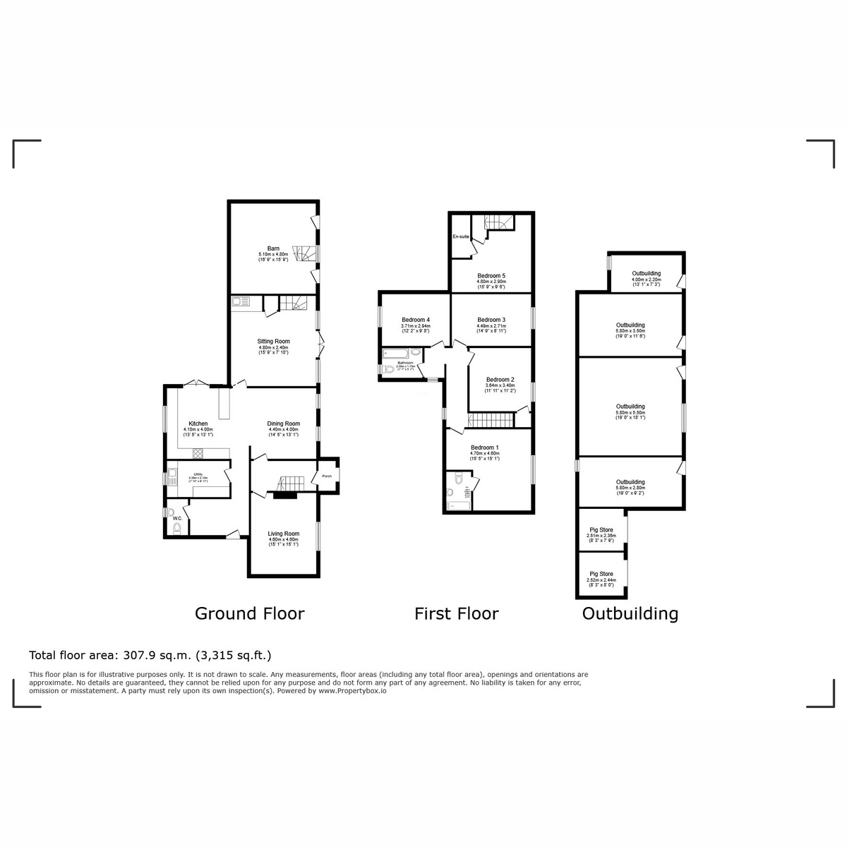 Floor plan, 5 bedroom for sale, Rallt Farm Gorad, Holyhead, LL65