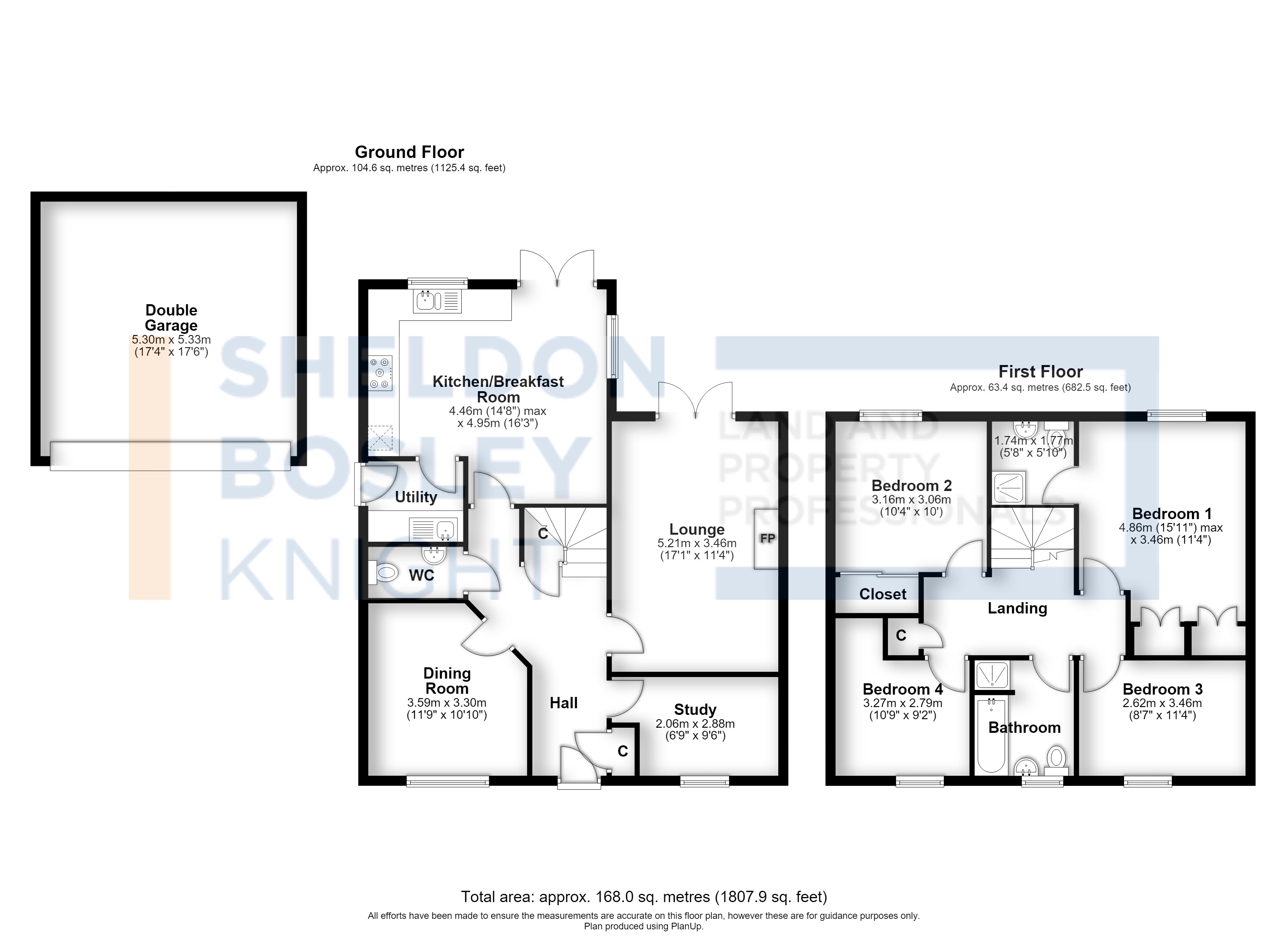 Floorplan, 4 bedroom detached house for sale, Carter Close, Shipston-On-Stour, CV36