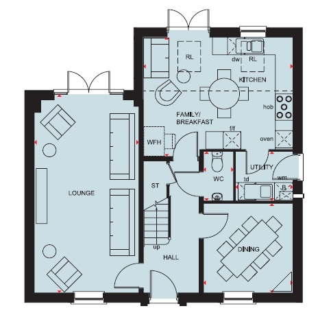 Floorplan, 5 bedroom detached house for sale, Plot 124, Upper Lighthorne, CV33